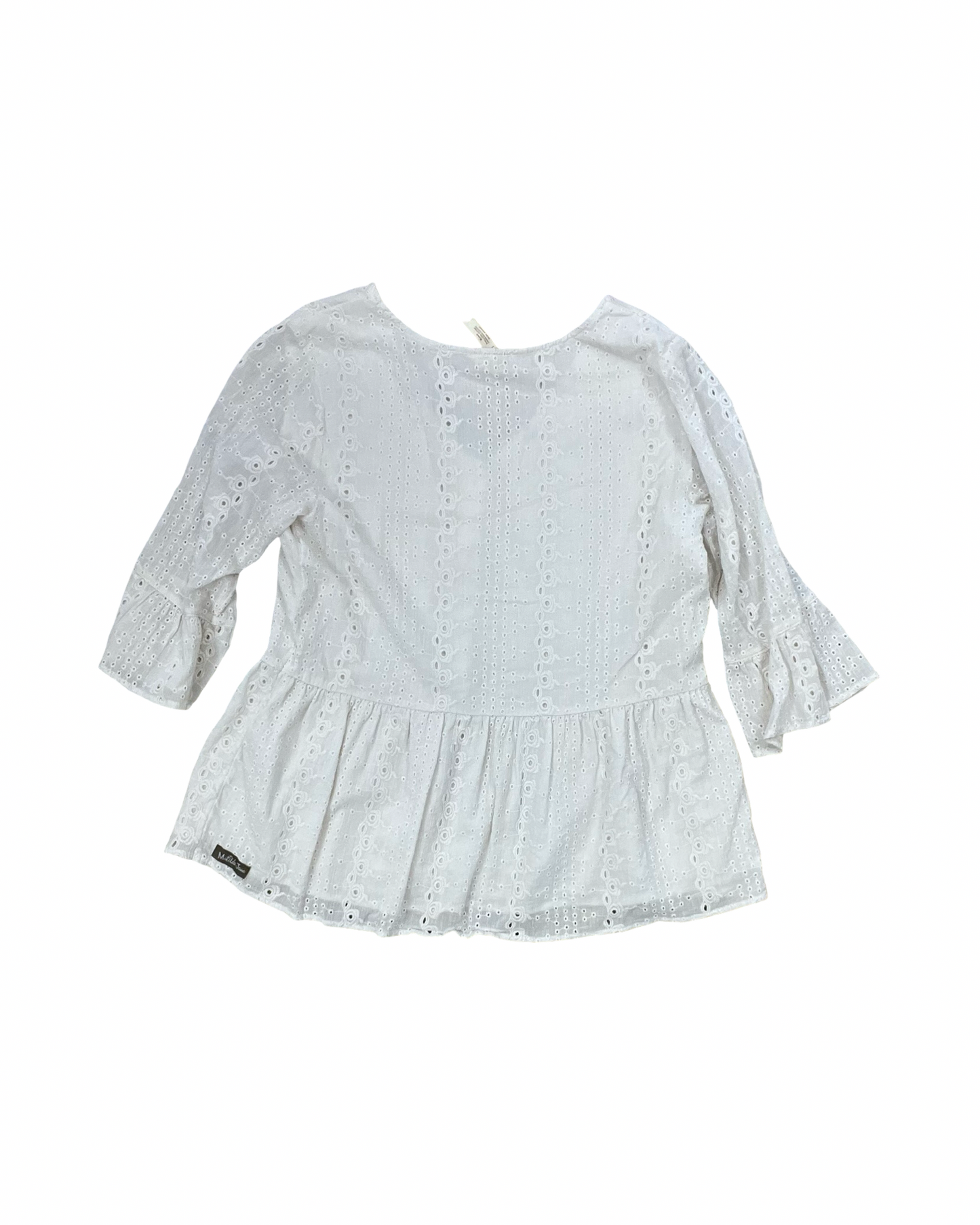Blouse 3/4 Sleeve By Matilda Jane In White, Size:S