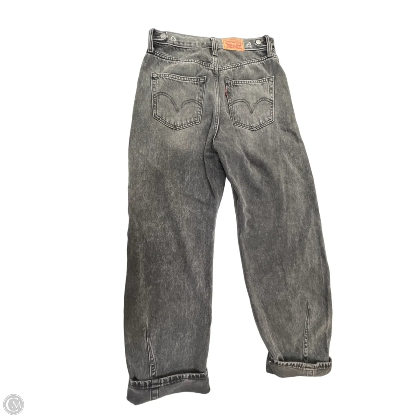 Jeans Boyfriend By Levis In Black Denim, Size: 2