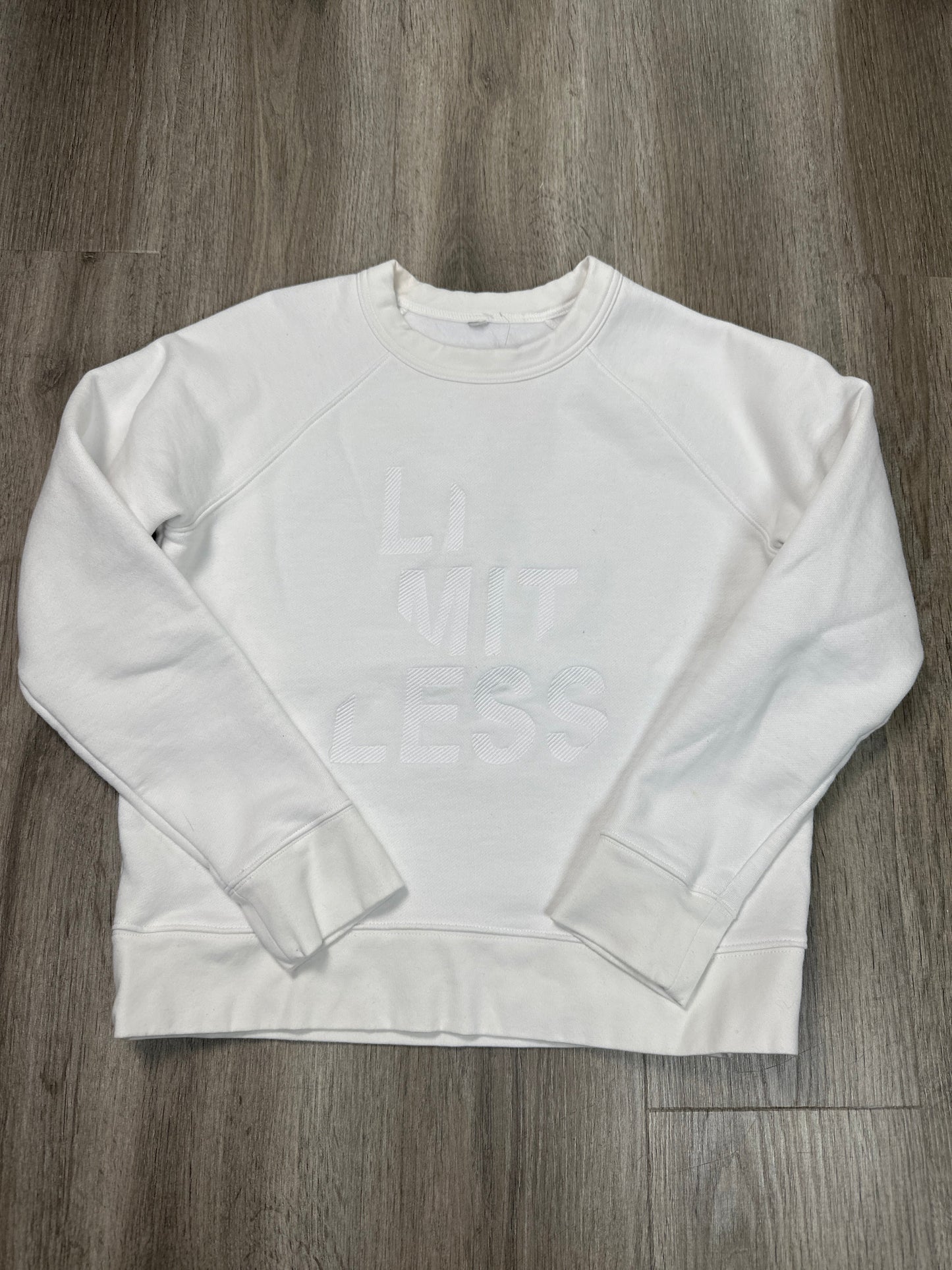 Athletic Sweatshirt Crewneck By Athleta In White, Size: S