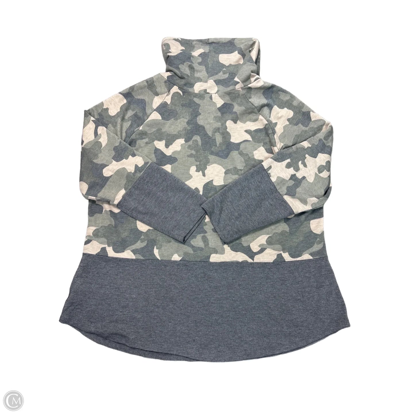 Sweatshirt Collar By LA THREADS In Camouflage Print, Size: 2x