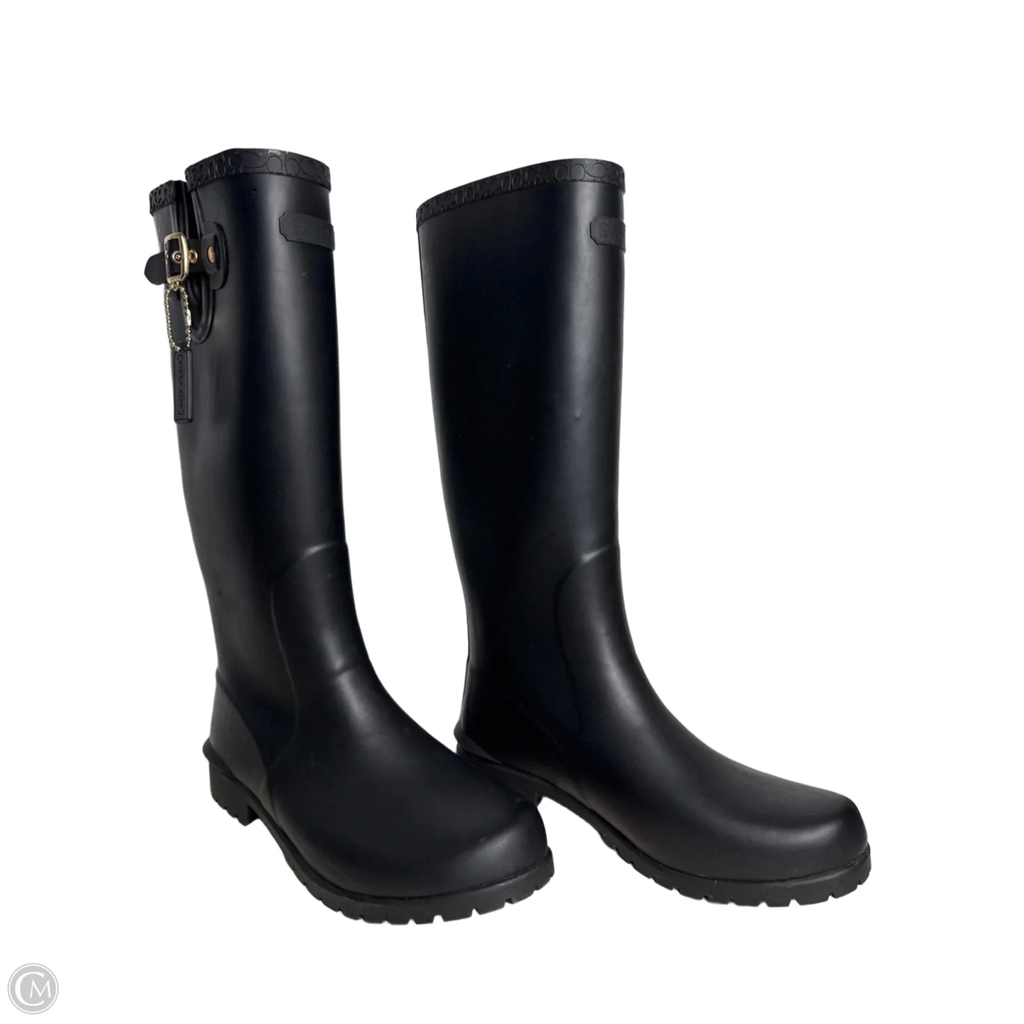 Boots Designer By Coach In Black, Size: 10