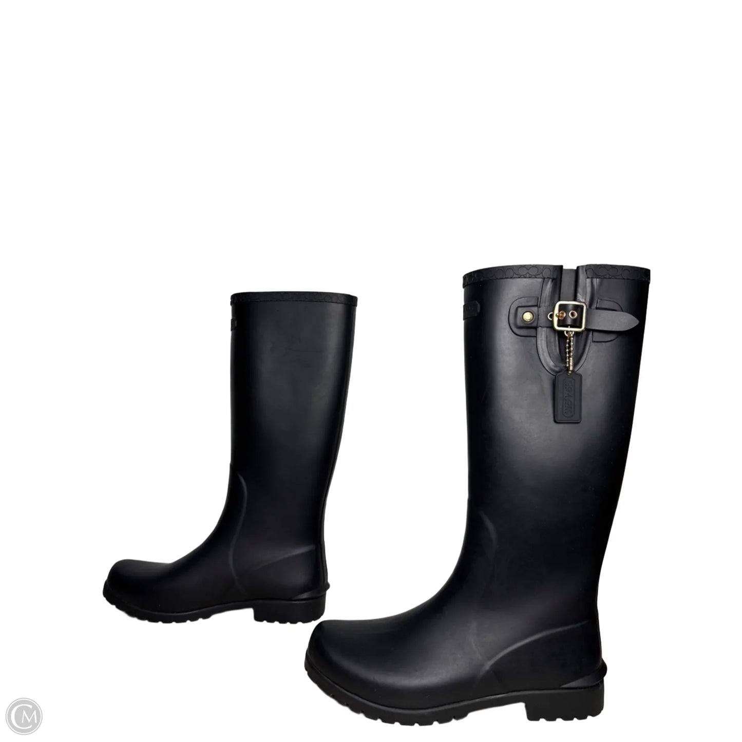 Boots Designer By Coach In Black, Size: 10