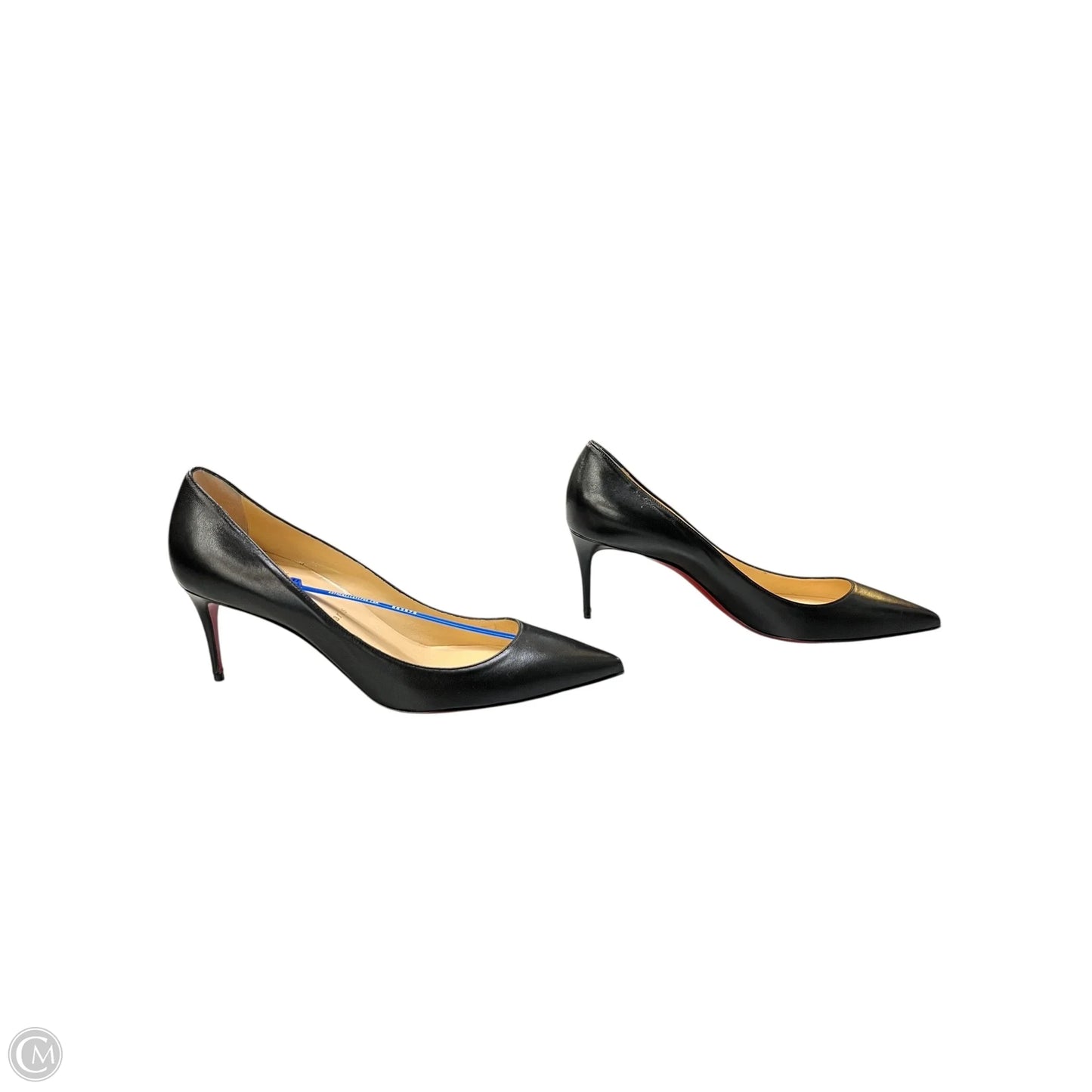 Shoes Luxury Designer By Christian Louboutin In Black, Size: 9.5