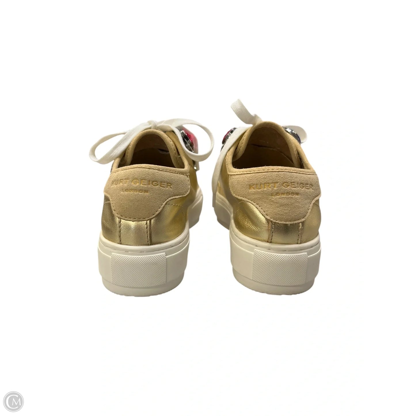 Shoes Sneakers By Kurt Geiger London In Gold, Size: 5