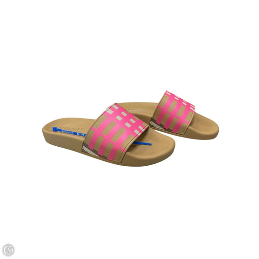 Sandals Luxury Designer By Burberry In Pink & Tan, Size: 9