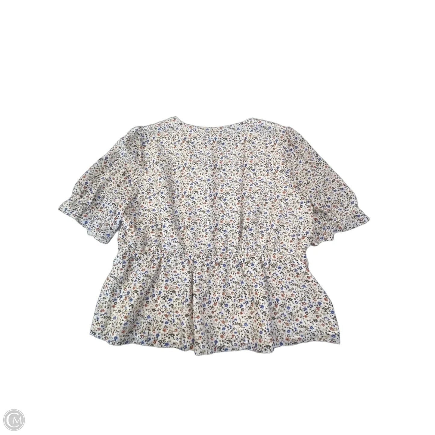 Blouse Short Sleeve By Madewell In Floral Print, Size: L