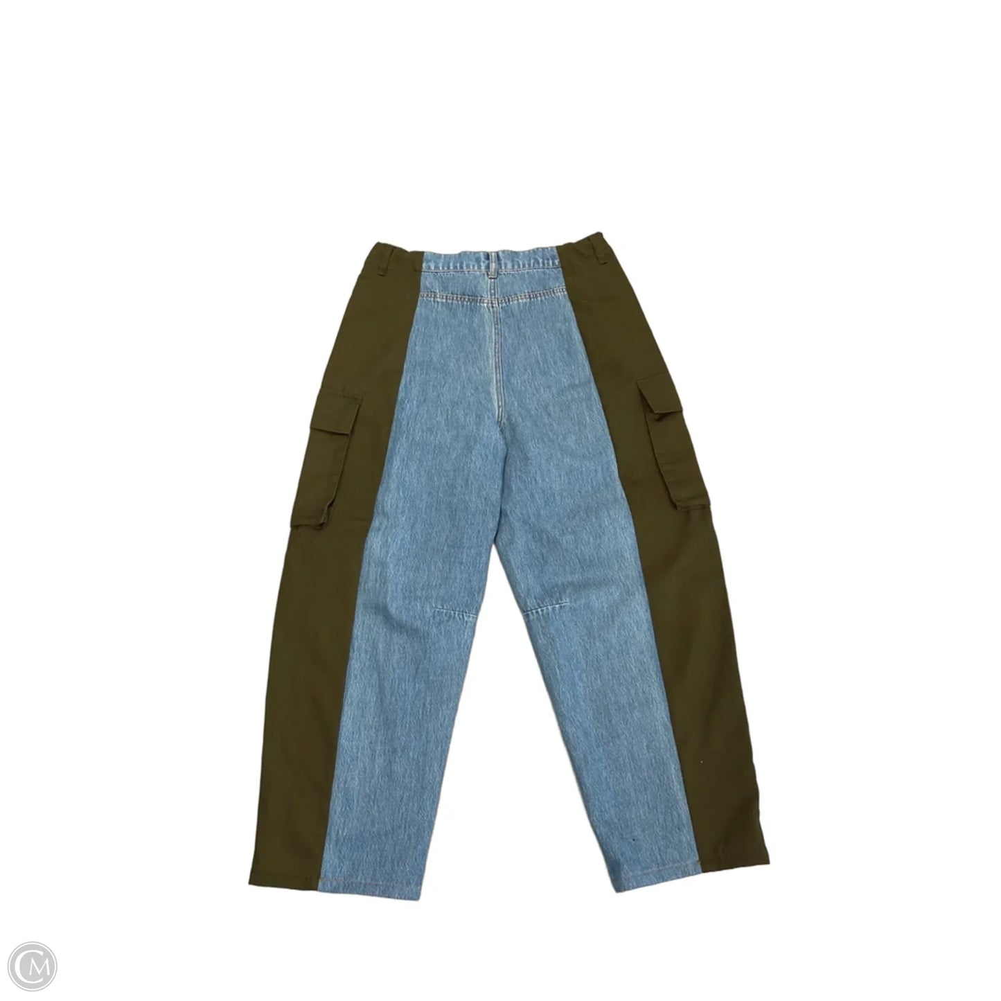 Jeans Wide Leg By Future Collective In Blue & Green, Size: 12
