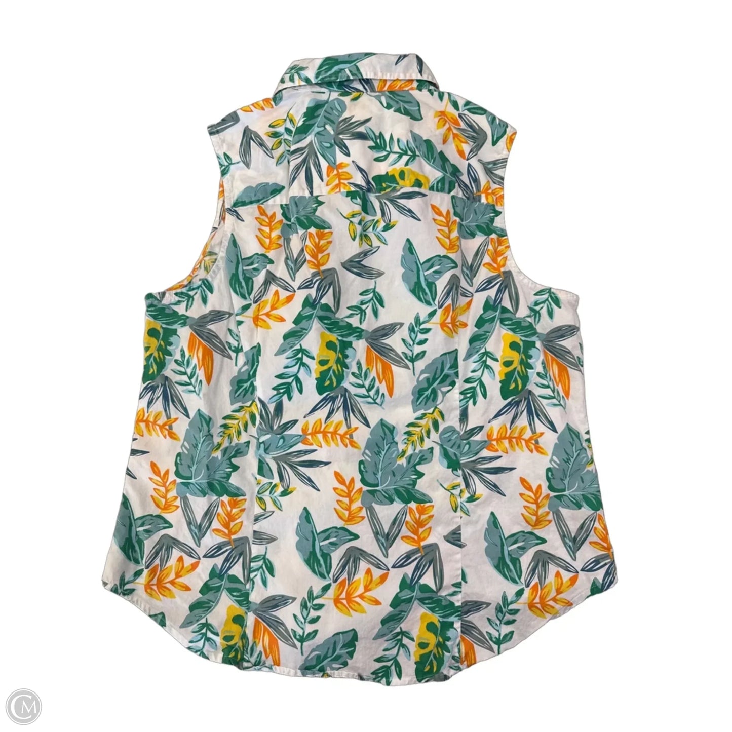 Blouse Sleeveless By J. Crew In Tropical Print, Size: Xl