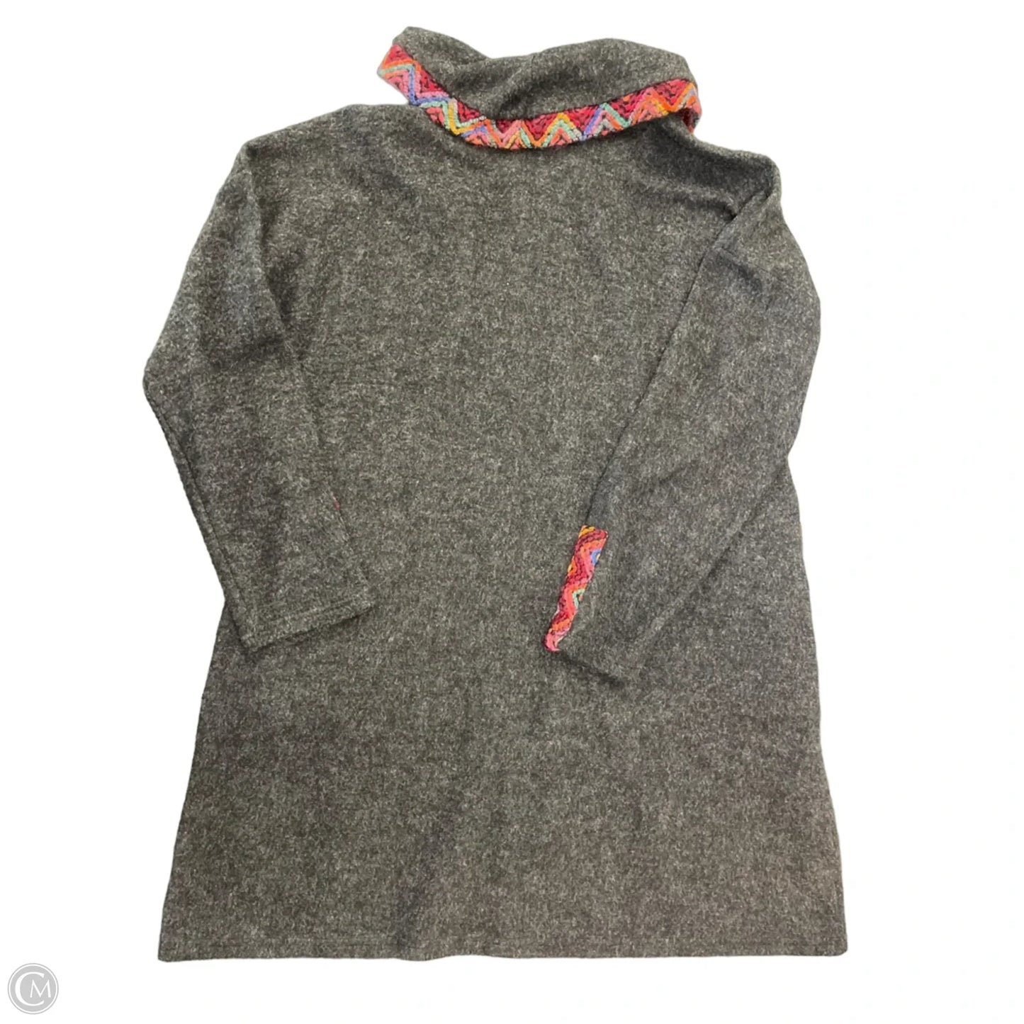 Top Long Sleeve By Cmb In Grey, Size: L