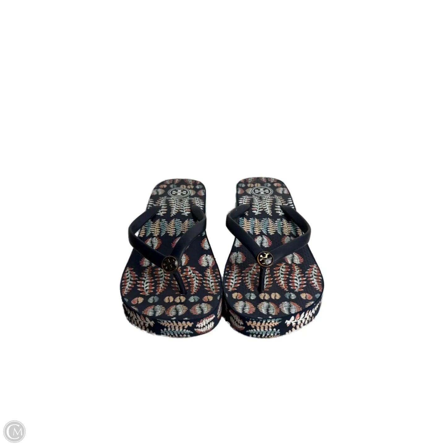 Sandals Designer By Tory Burch In Floral Print, Size: 7