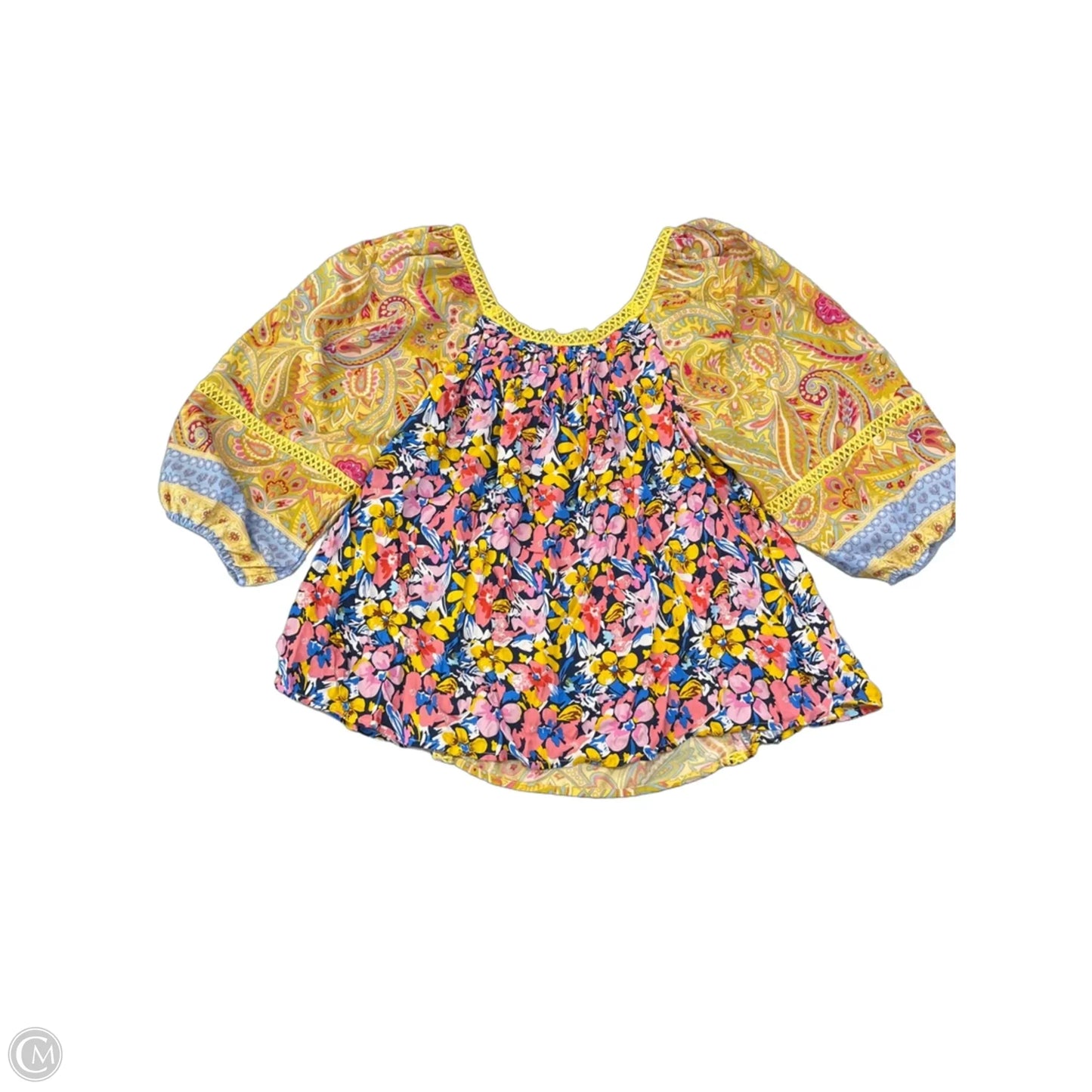 Top Short Sleeve By Umgee In Paisley Print, Size: M