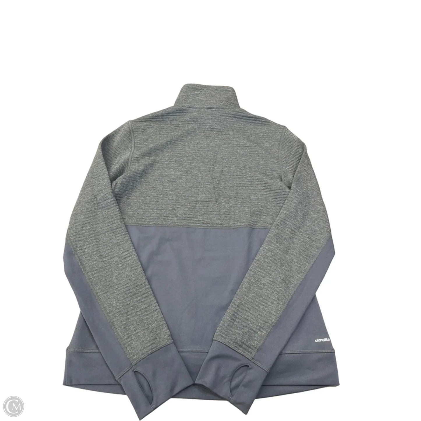 Athletic Sweatshirt Collar By Adidas In Grey, Size: S