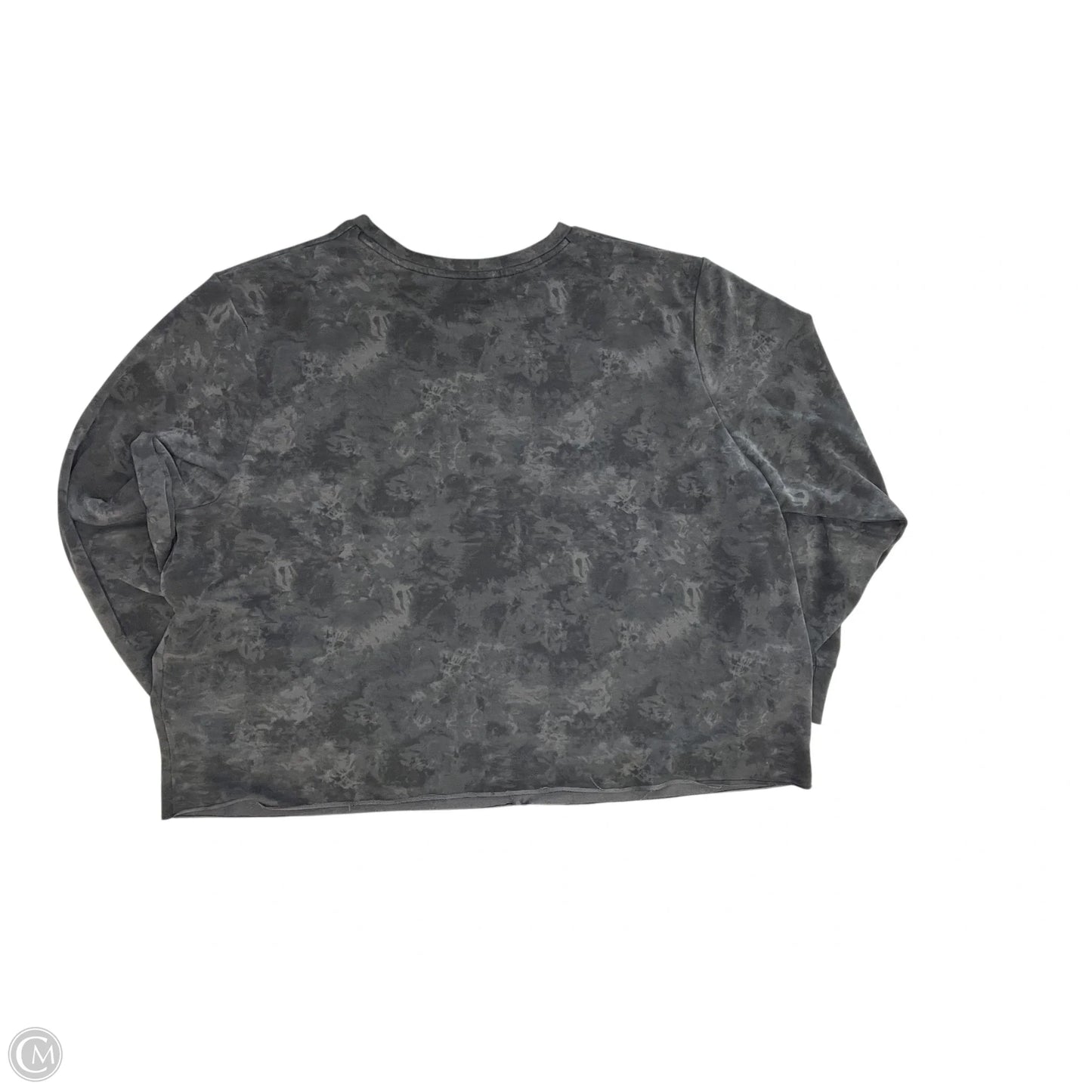 Athletic Top Long Sleeve Collar By Under Armour In Grey, Size: 2x