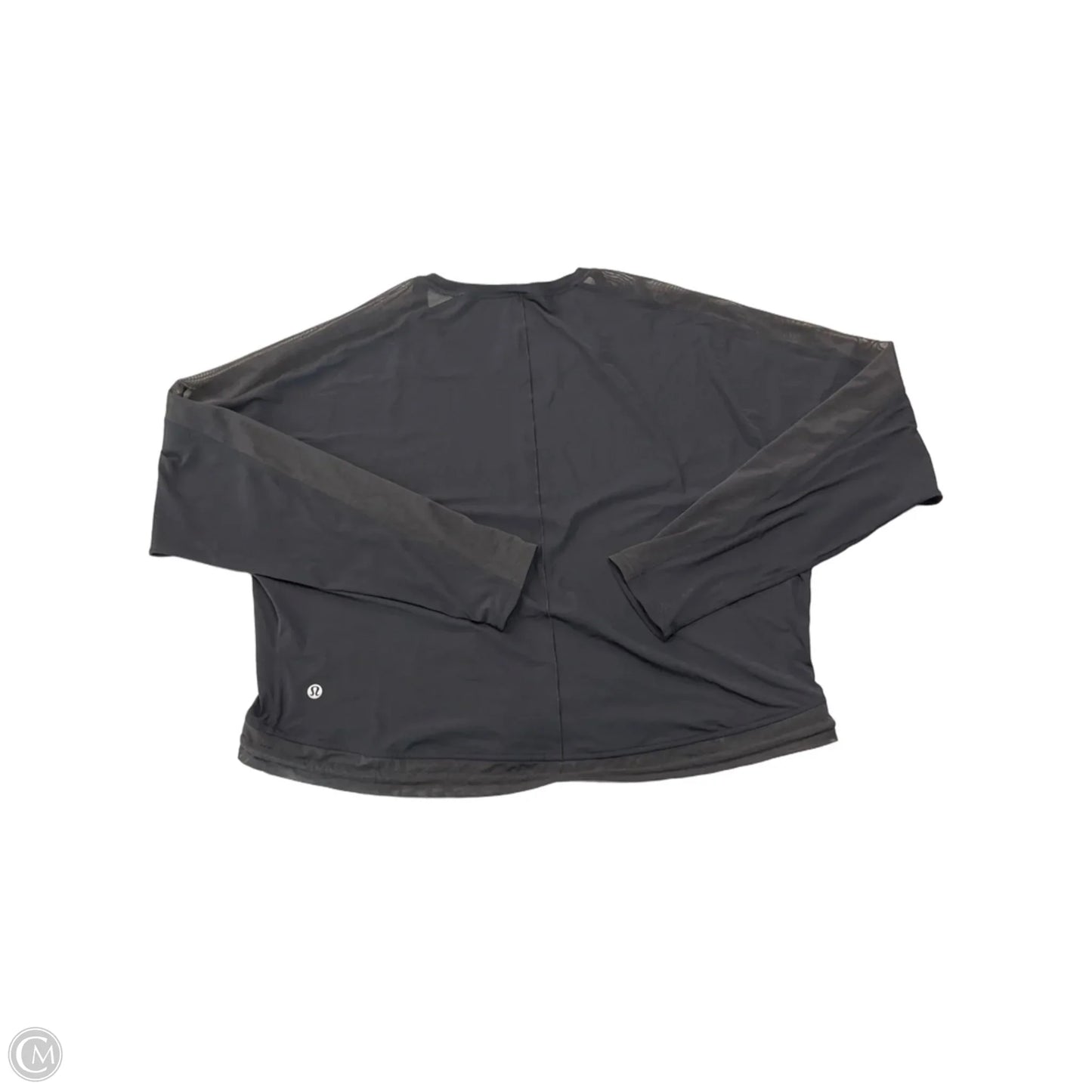 Athletic Top Long Sleeve Collar By Lululemon In Black, Size: M