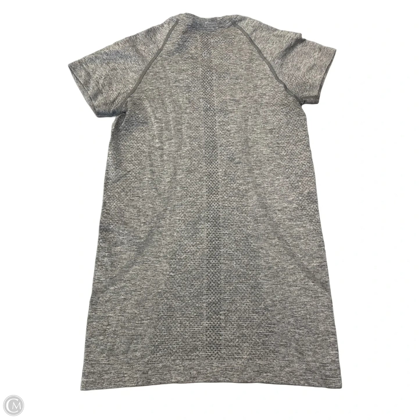 Athletic Top Short Sleeve By Lululemon In Grey, Size: S