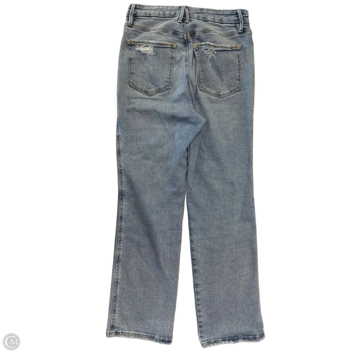 Jeans Straight By Good American In Blue Denim, Size: 8