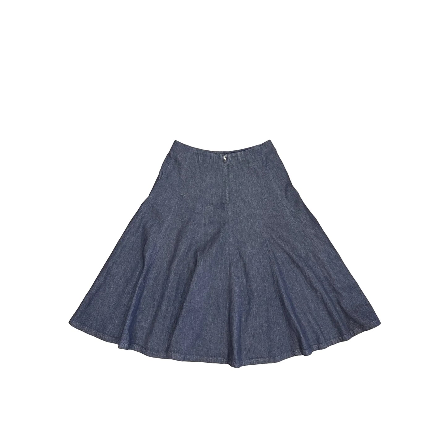 Skirt Midi By Madewell In Blue Denim, Size: S