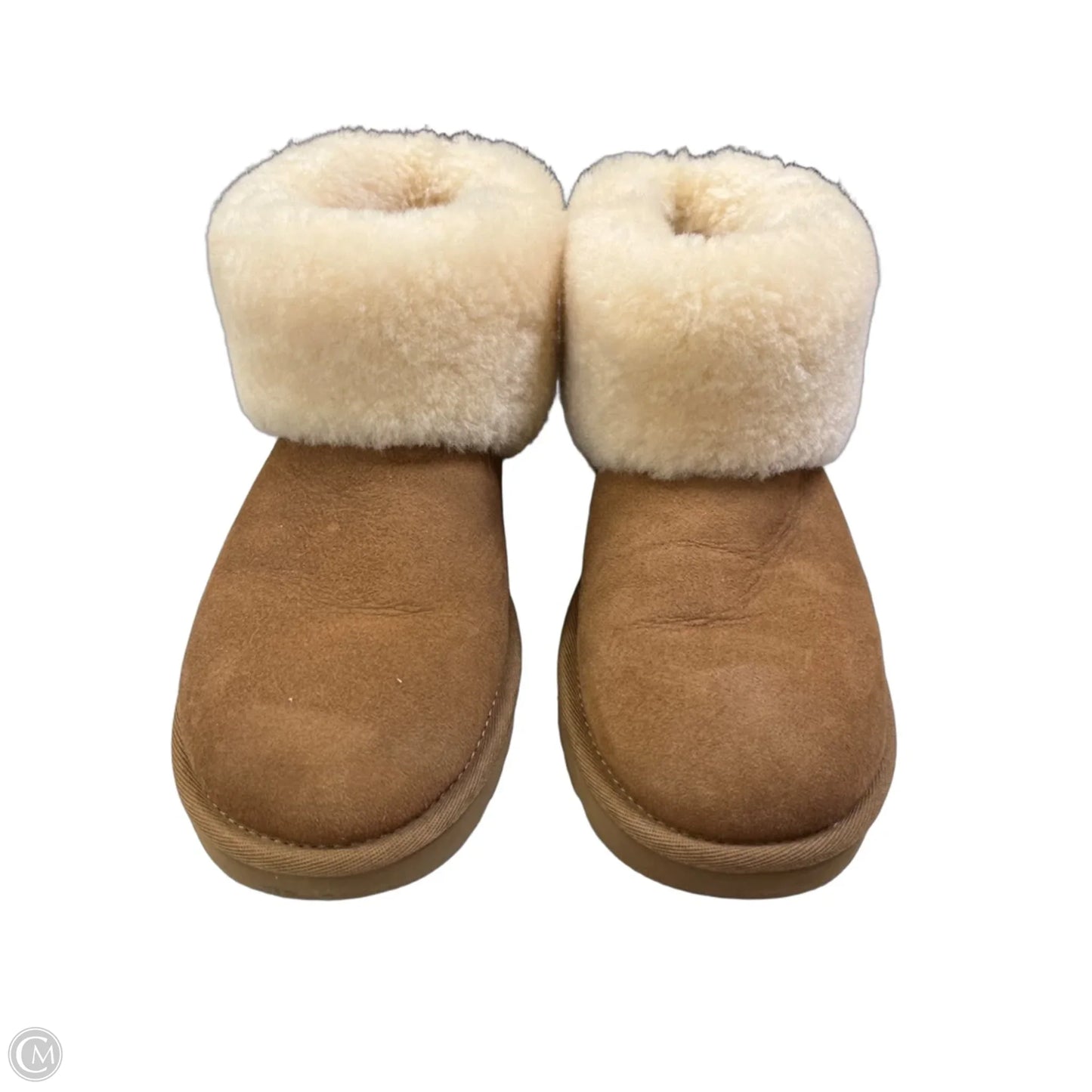 Boots Designer By Ugg In Brown, Size: 7