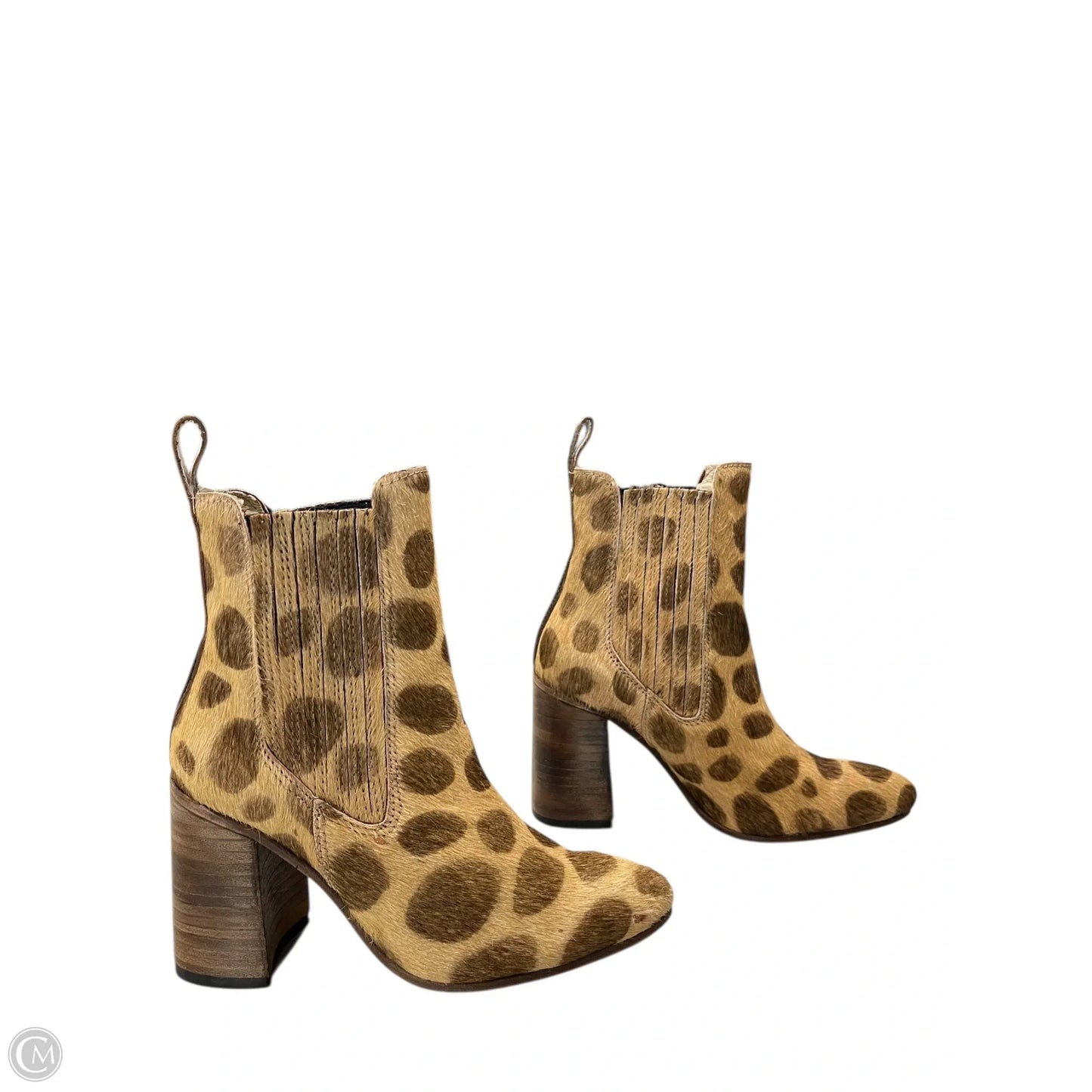Boots Mid-calf Heels By Freebird In Animal Print, Size: 6