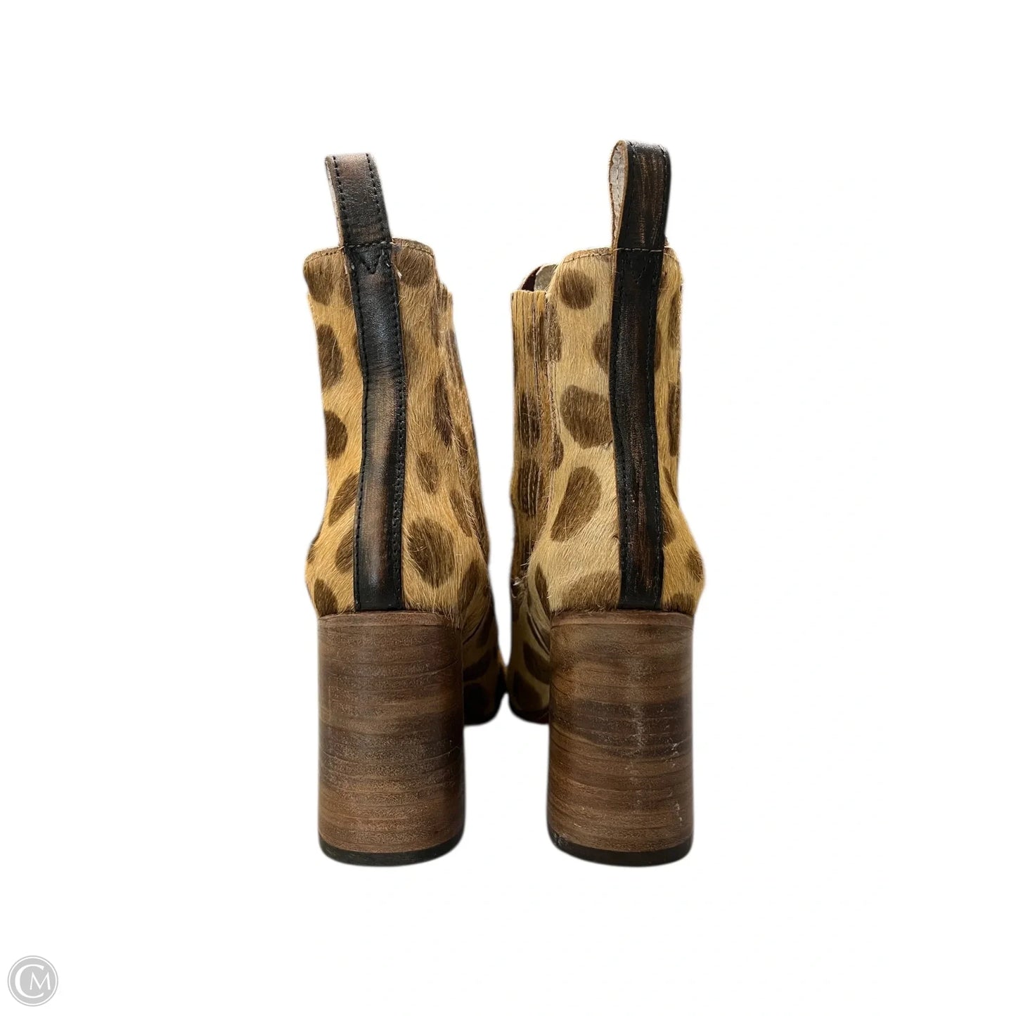 Boots Mid-calf Heels By Freebird In Animal Print, Size: 6