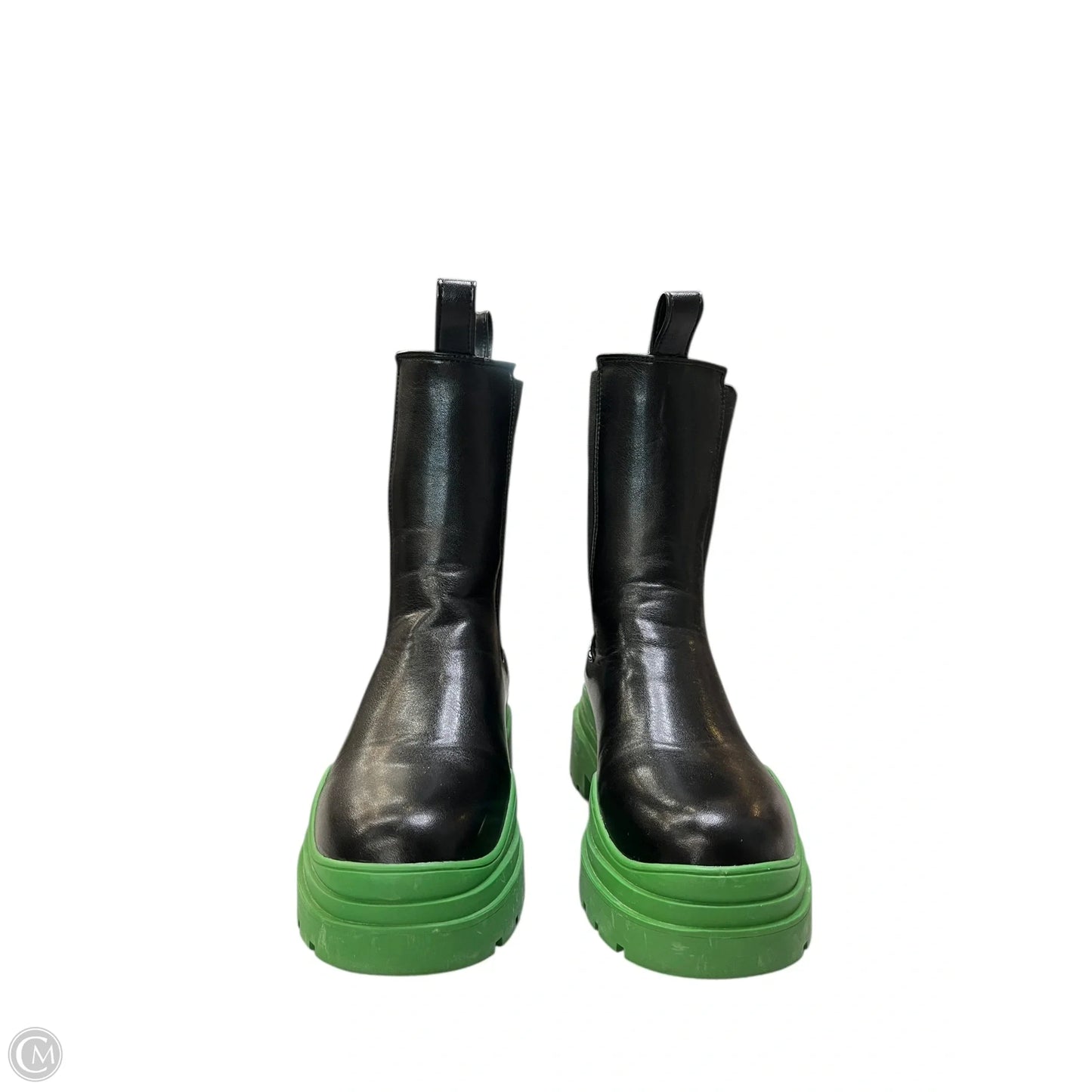 Boots Mid-calf Flats By Azalea Wang In Black & Green, Size: 6.5