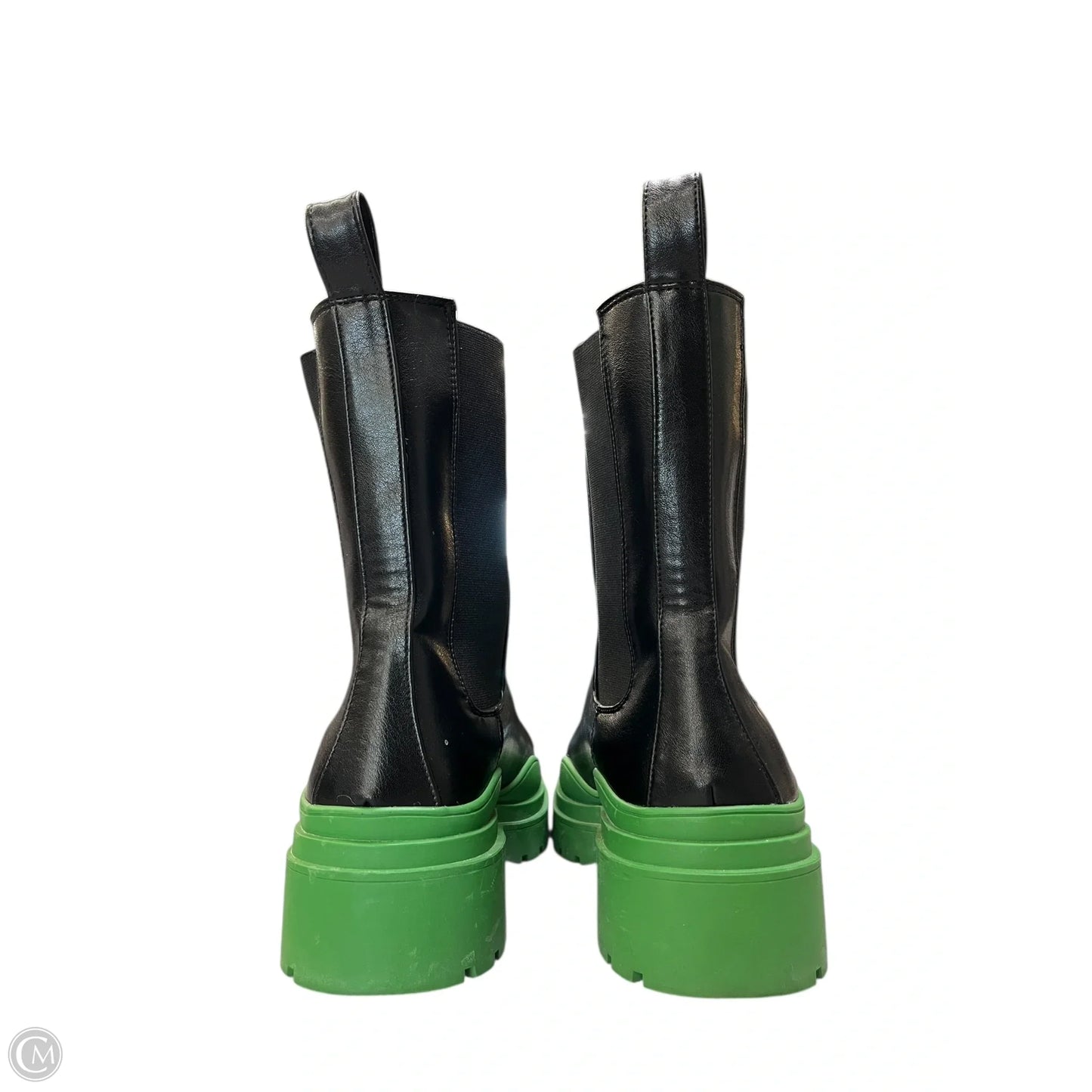 Boots Mid-calf Flats By Azalea Wang In Black & Green, Size: 6.5