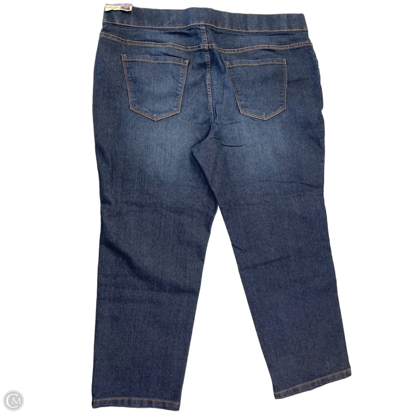 Jeans Straight By Terra & Sky In Blue Denim, Size: 1x