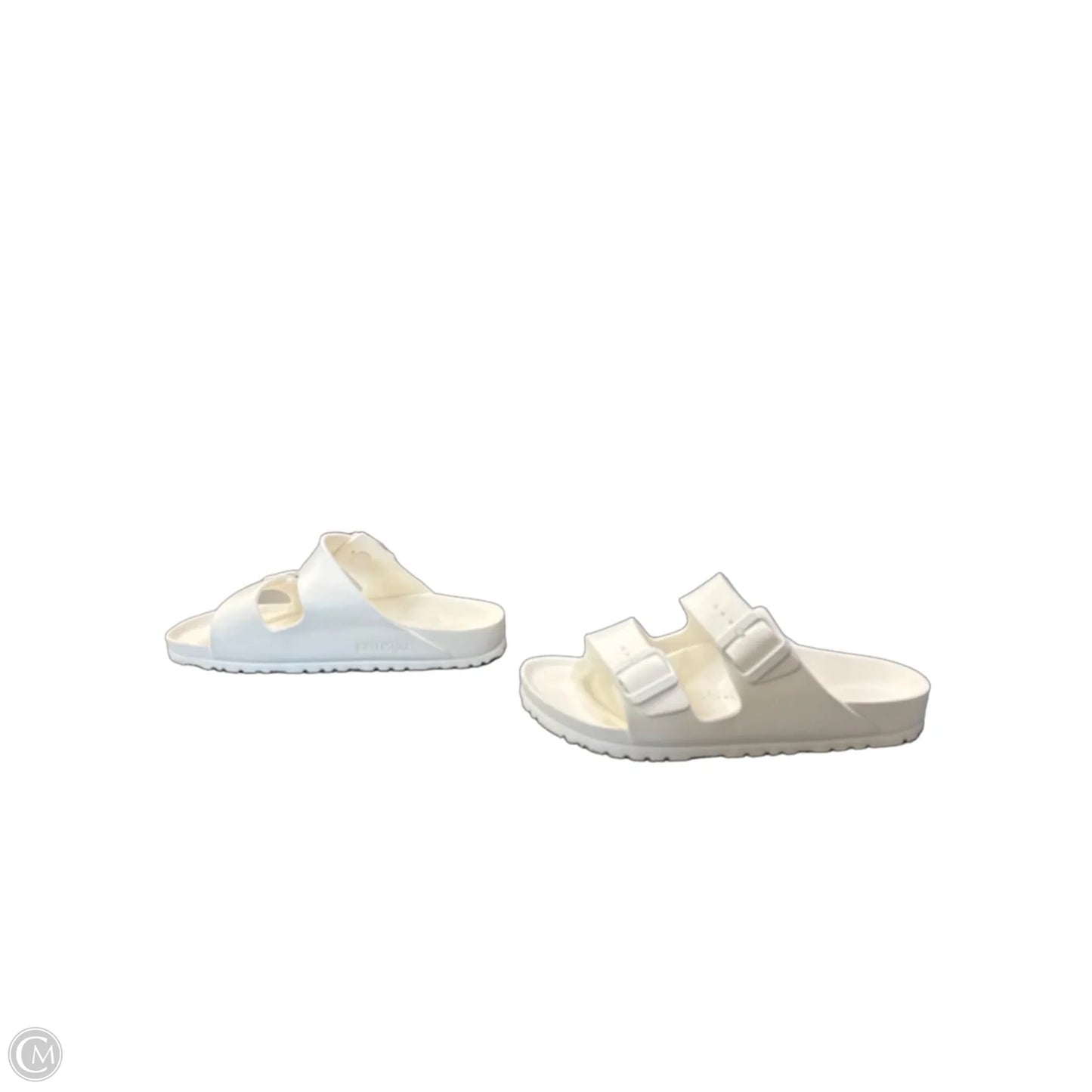 Sandals Flip Flops By Birkenstock In White, Size: 9.5