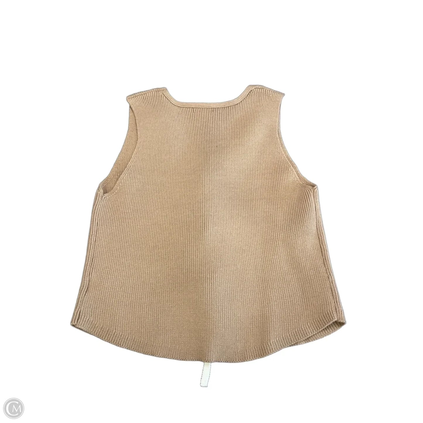 Vest Sweater By Main Strip In Tan, Size: L