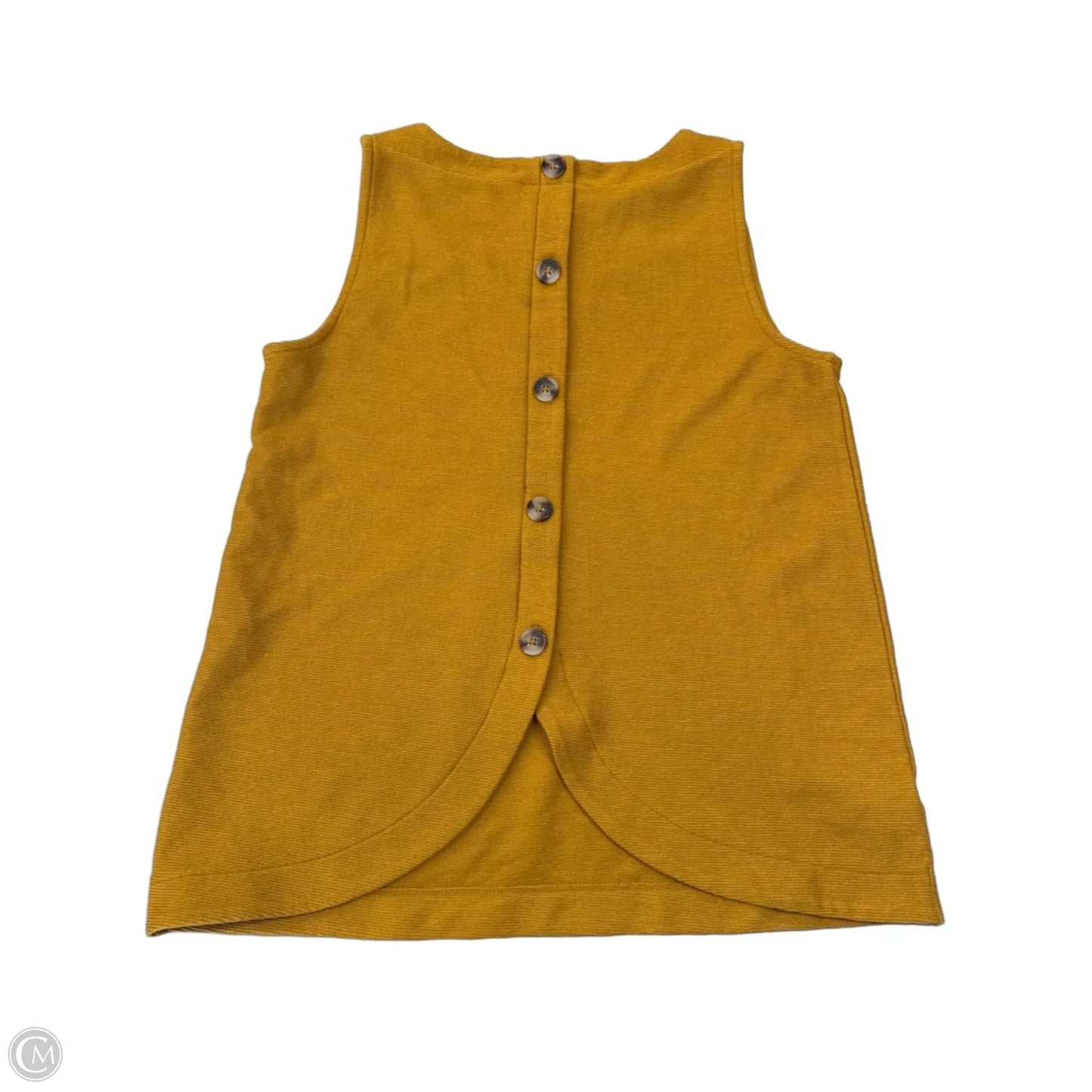 Top Sleeveless By Loft In Yellow, Size: S