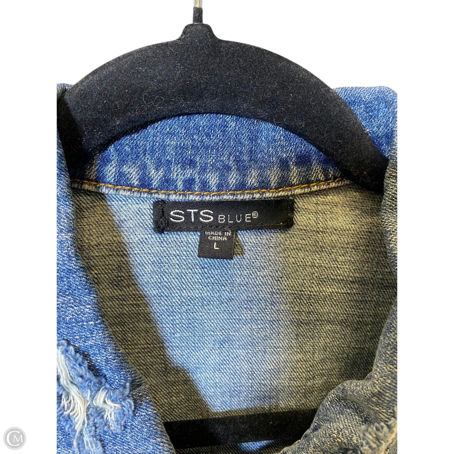 Jacket Denim By Sts Blue In Blue, Size: L