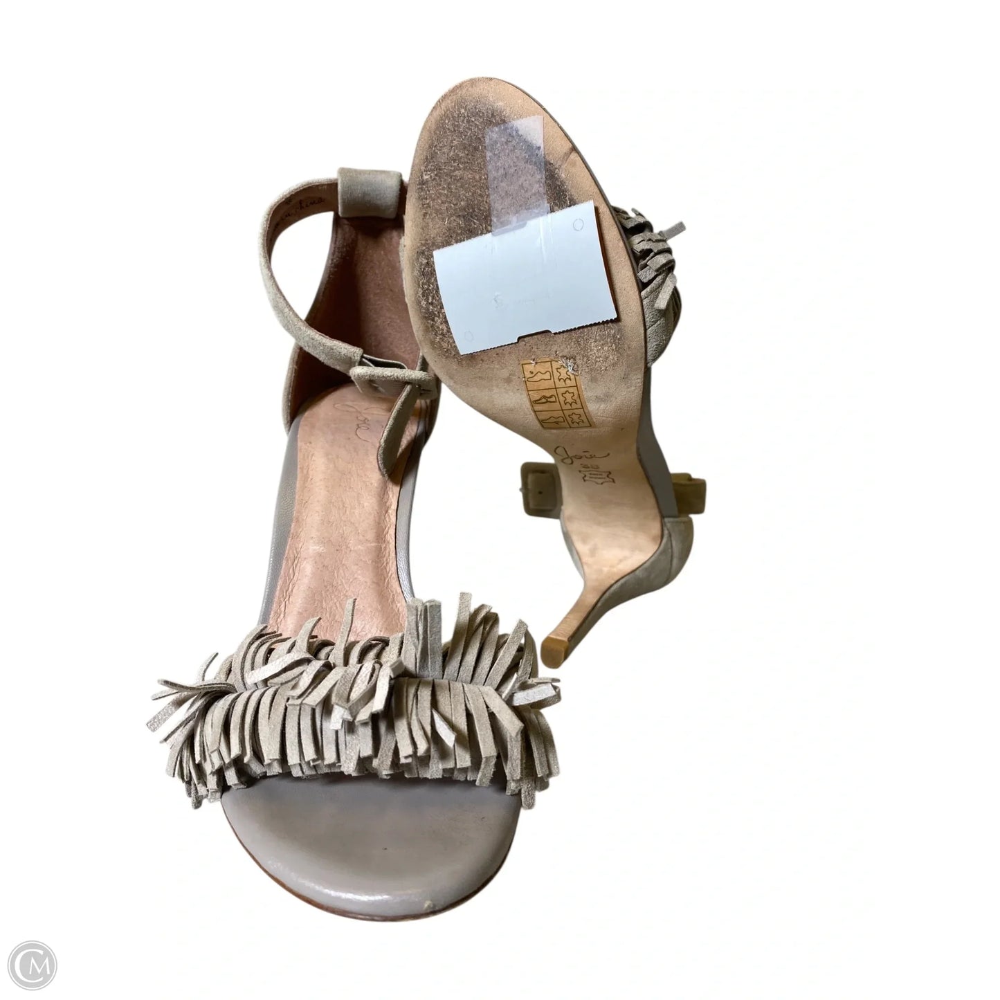 Sandals Heels Stiletto By Joie In Grey, Size: 7.5