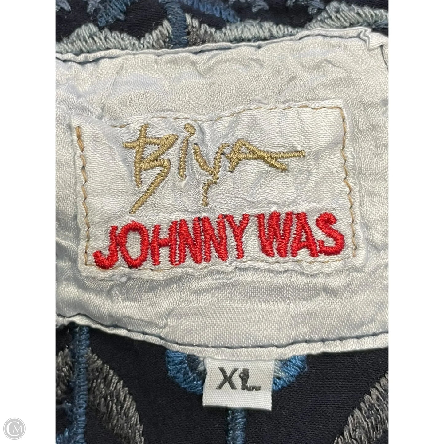Top Sleeveless By Johnny Was In Navy, Size: Xl