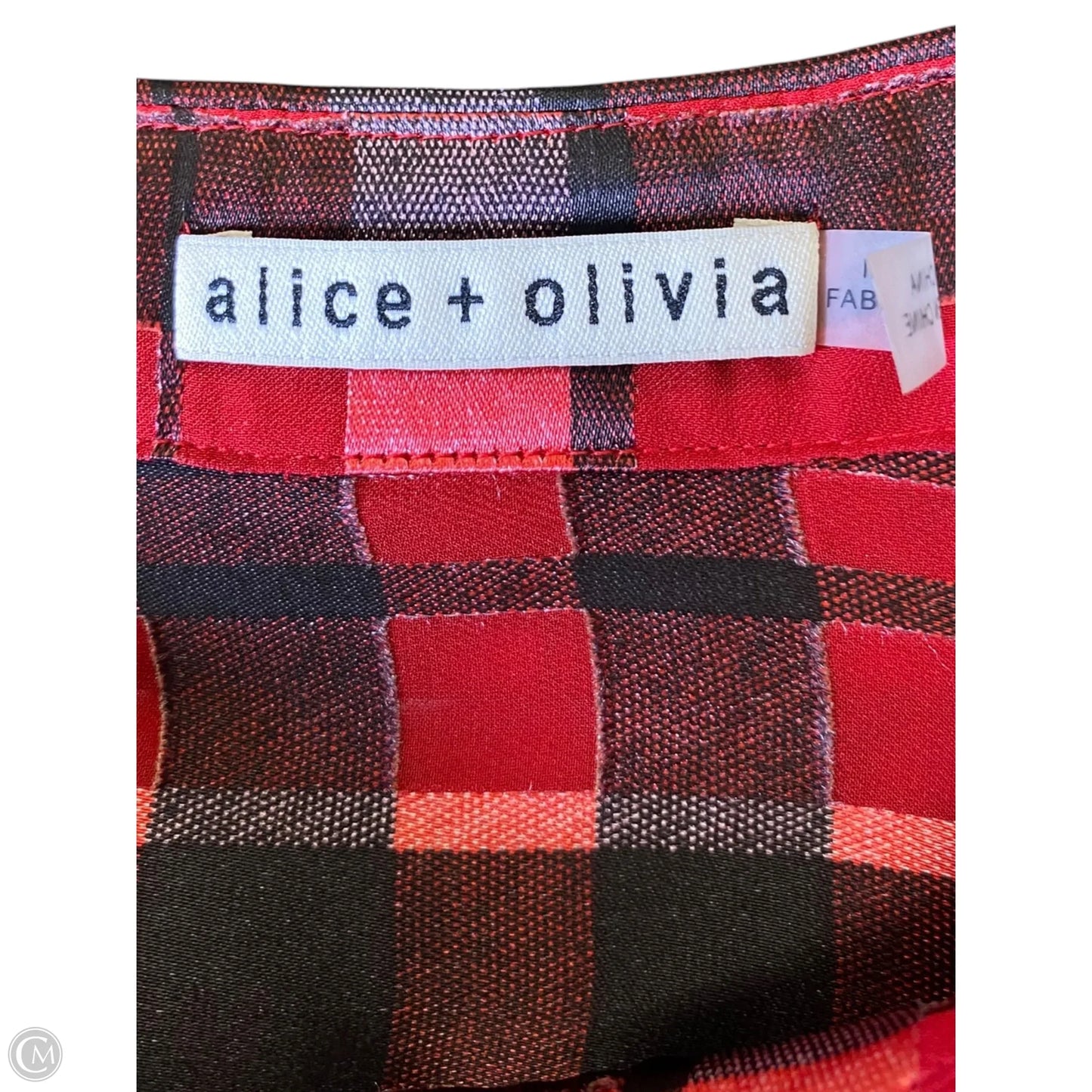 Top Short Sleeve Designer By Alice + Olivia In Red, Size: S