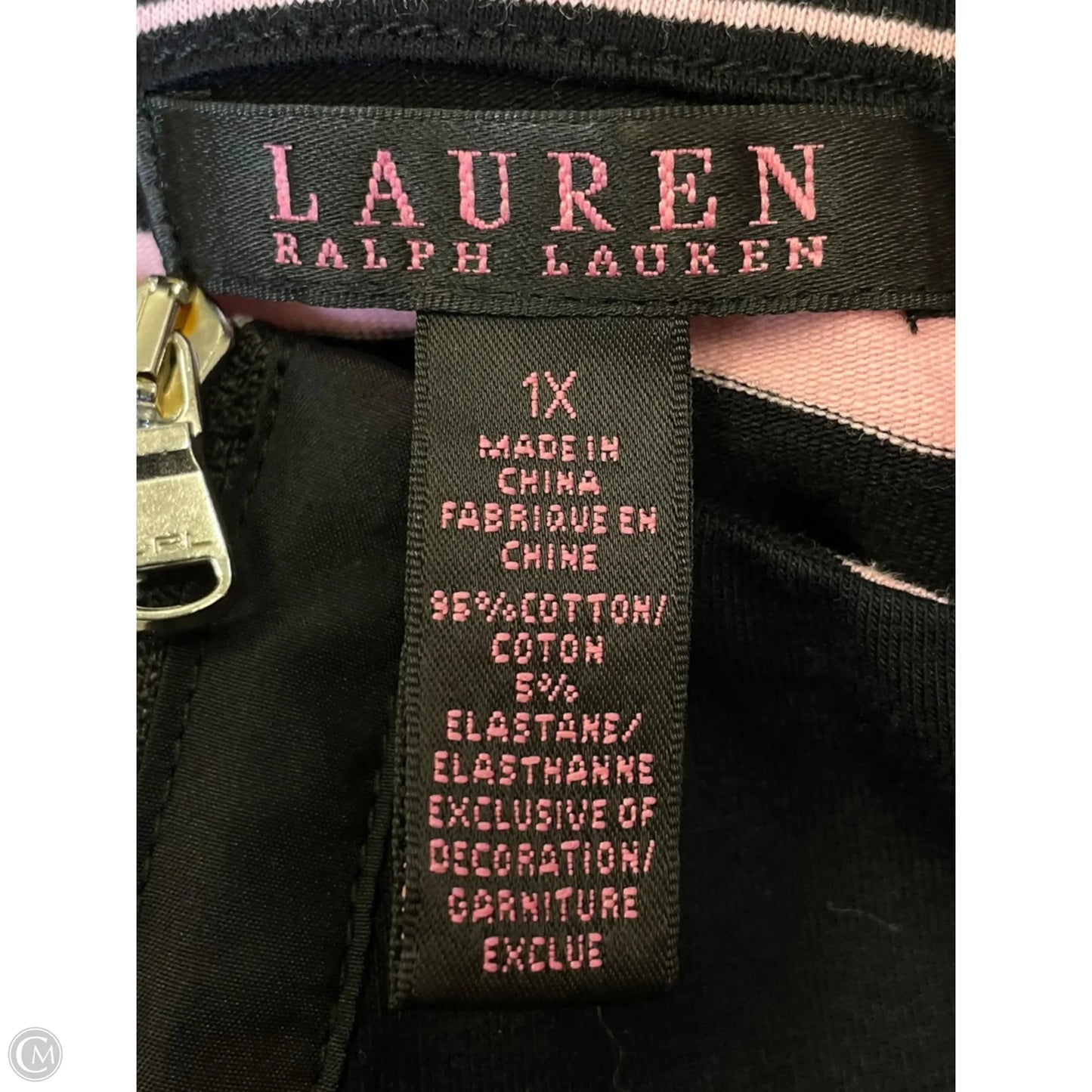 Top 3/4 Sleeve By Ralph Lauren In Striped Pattern, Size: 1x