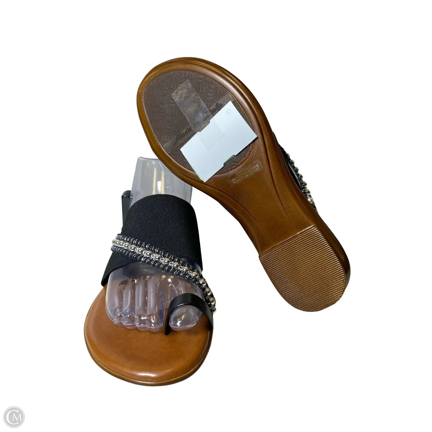 Sandals Flats By Toscanella In Black, Size: 7.5