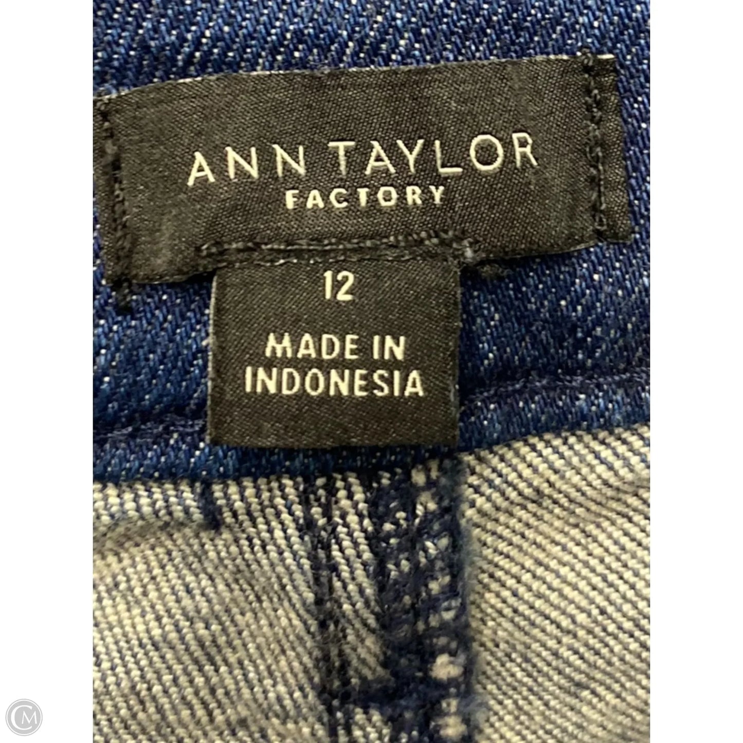 Jeans Flared By Ann Taylor In Blue Denim, Size: 12