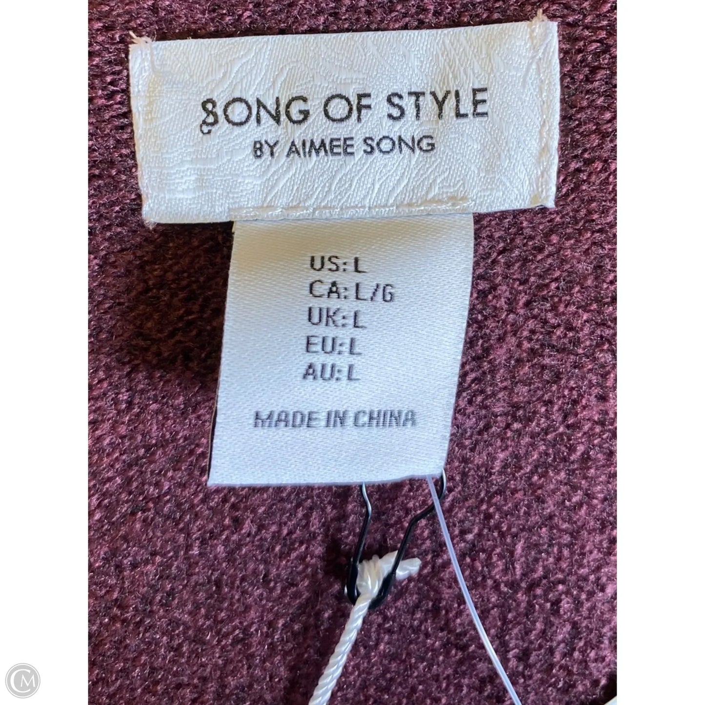 Sweater By Clothes Mentor In Maroon, Size: L