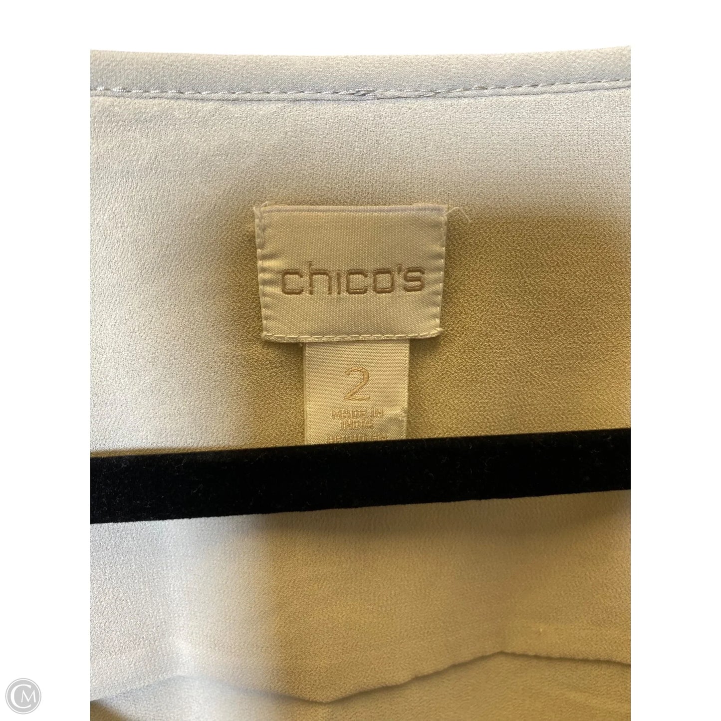 Top 3/4 Sleeve By Chicos In Cream, Size: L