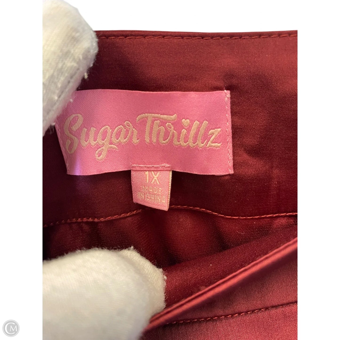 Skirt Mini & Short By Clothes Mentor In Maroon, Size: 1x