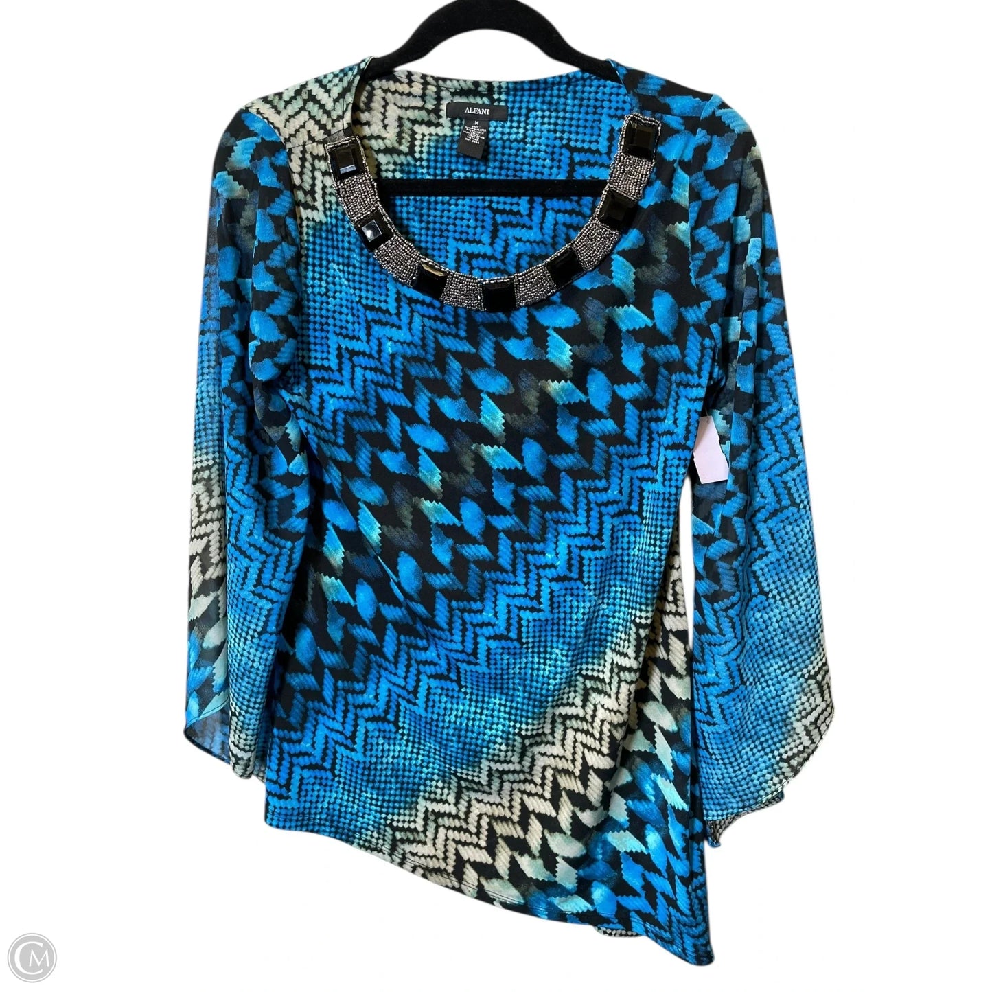 Top 3/4 Sleeve By Alfani In Multi-colored, Size: M