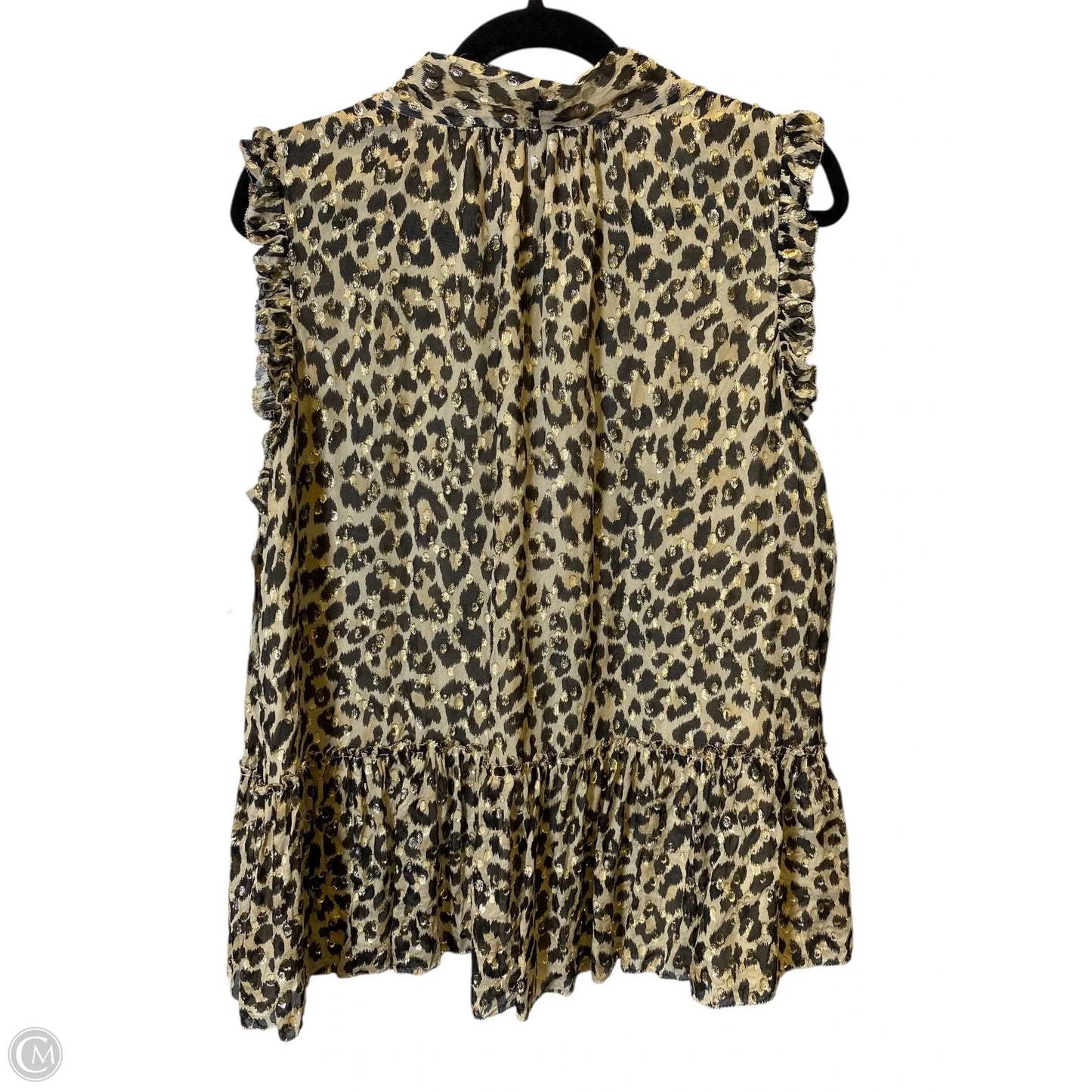 Top Sleeveless Designer By Kate Spade In Animal Print, Size: Xl