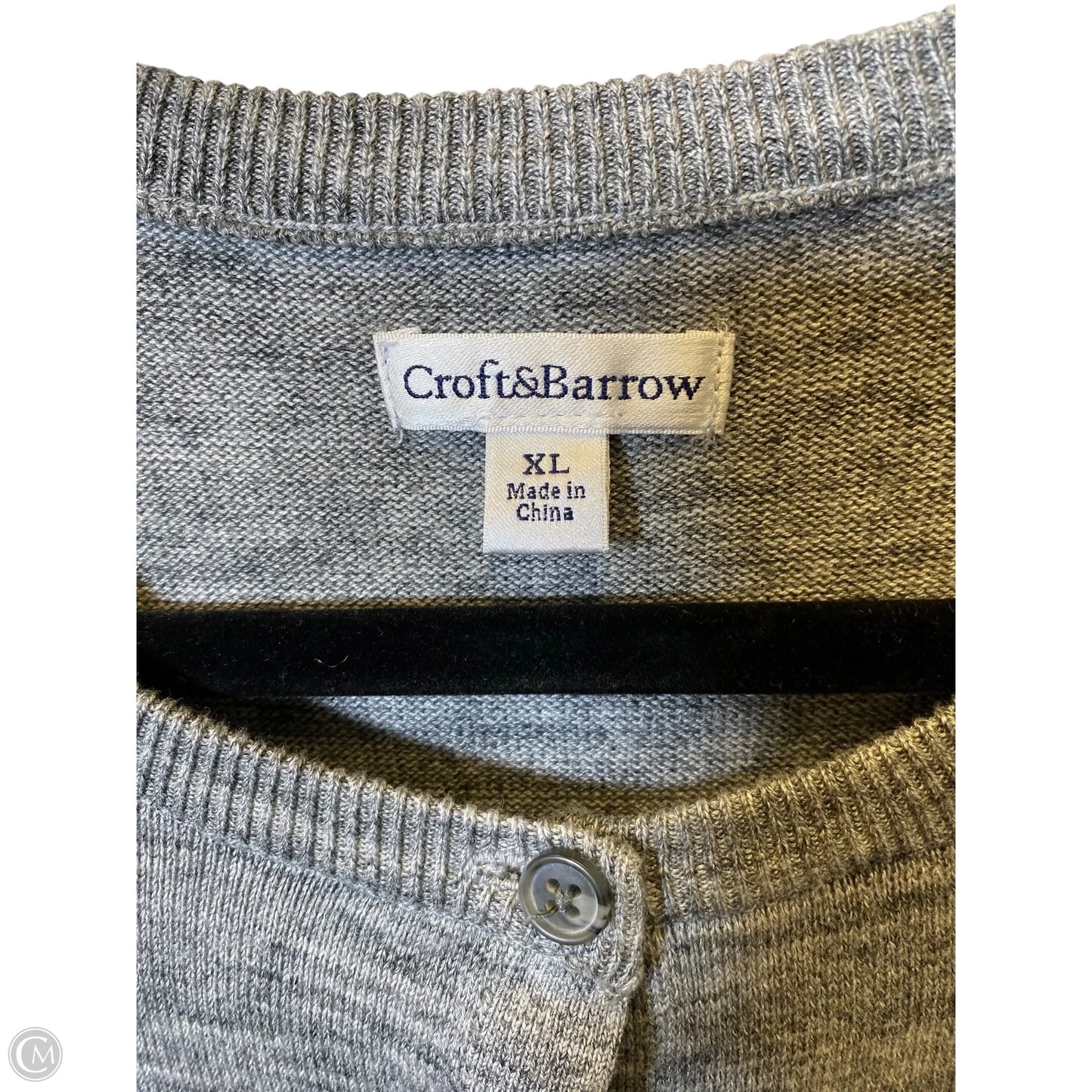 Sweater Cardigan By Croft And Barrow In Grey, Size: Xl