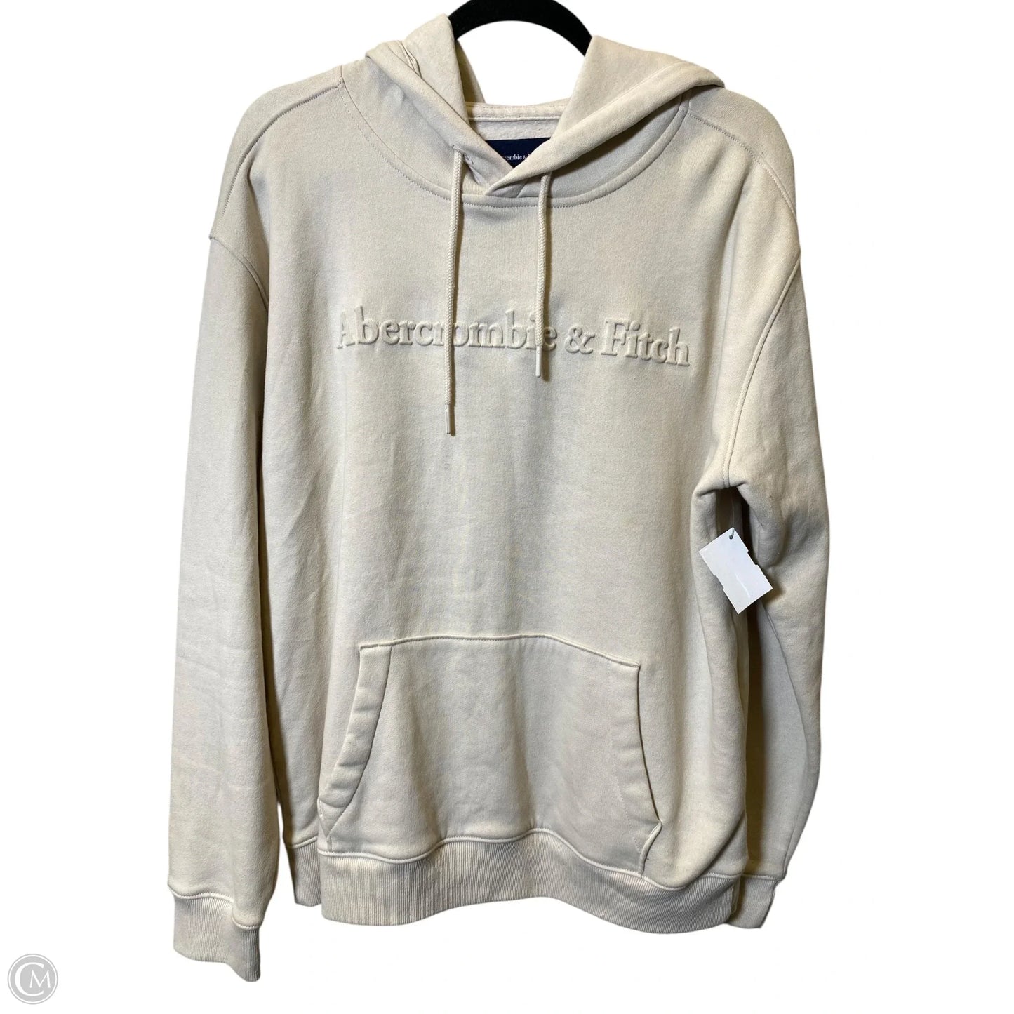 Athletic Sweatshirt Hoodie By Abercrombie And Fitch In Tan, Size: M