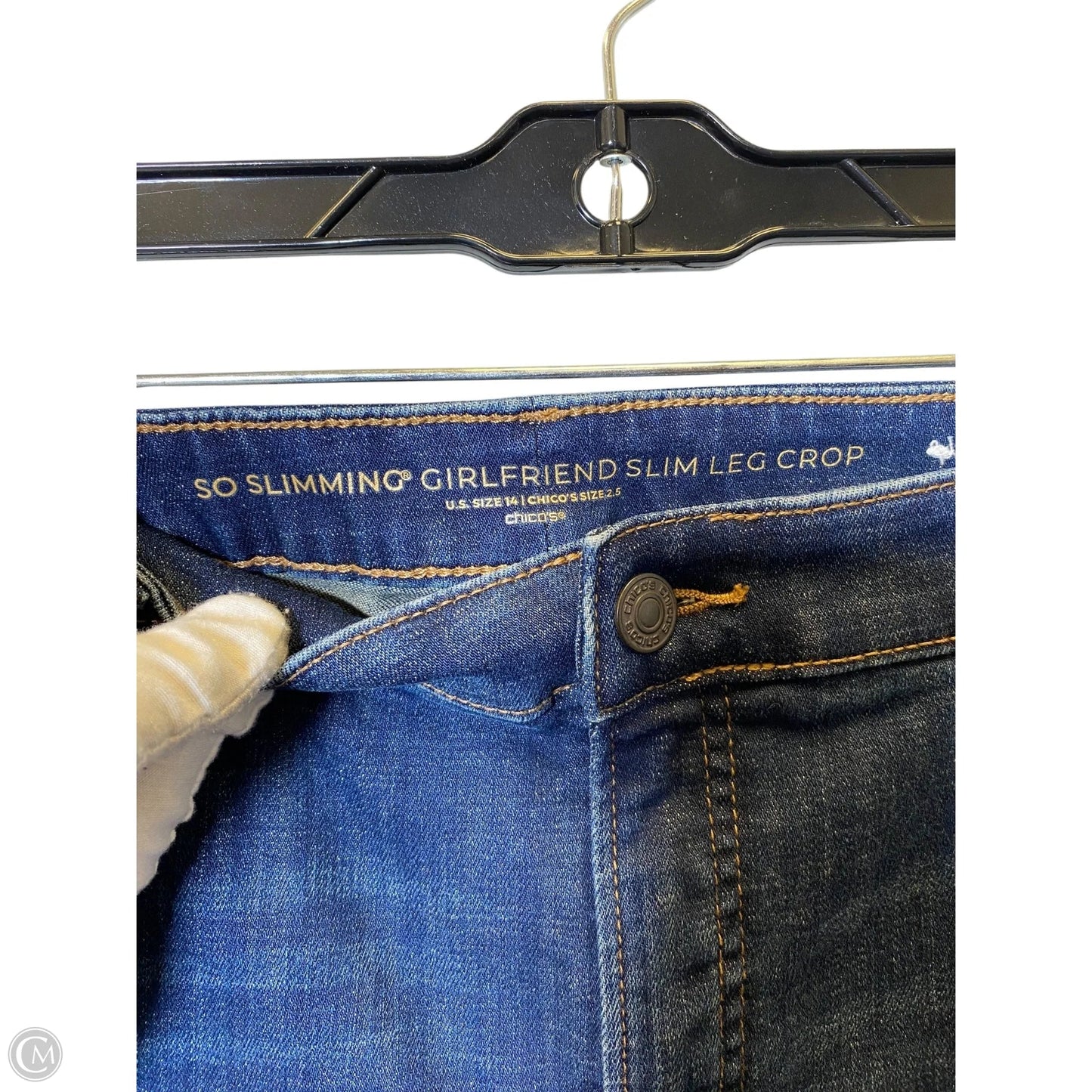 Jeans Cropped By Chicos In Blue, Size: 14