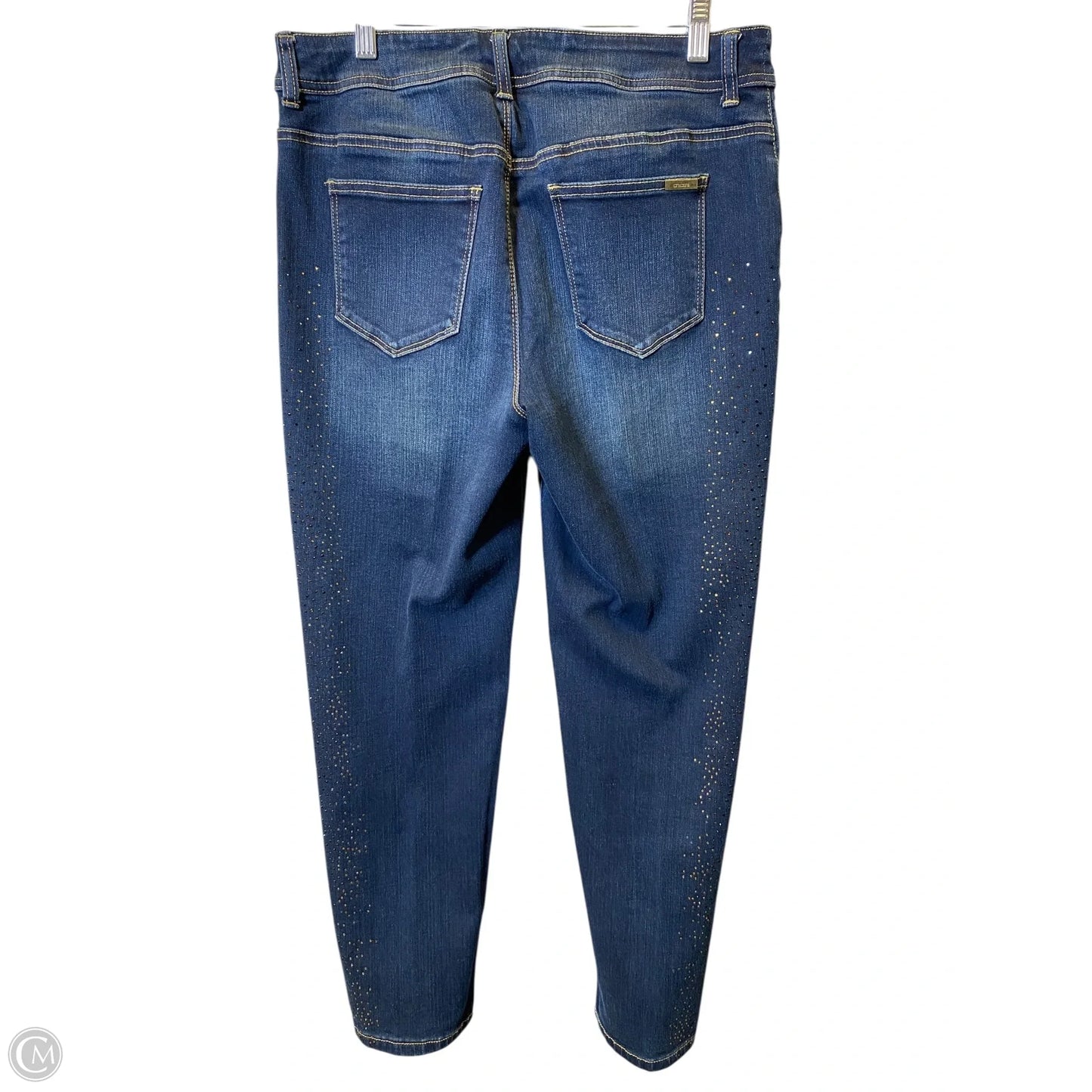 Jeans Straight By Chicos In Blue Denim, Size: M