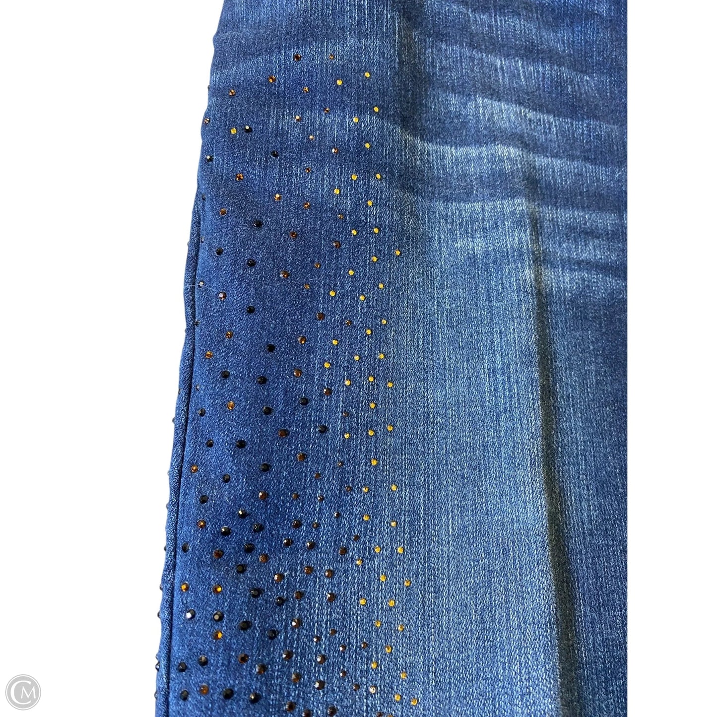 Jeans Straight By Chicos In Blue Denim, Size: M