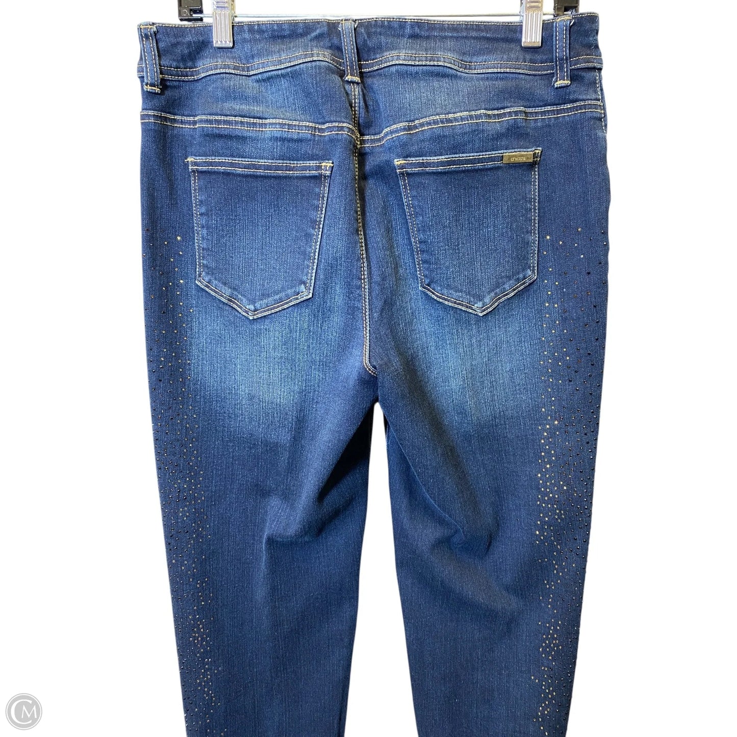 Jeans Straight By Chicos In Blue Denim, Size: M