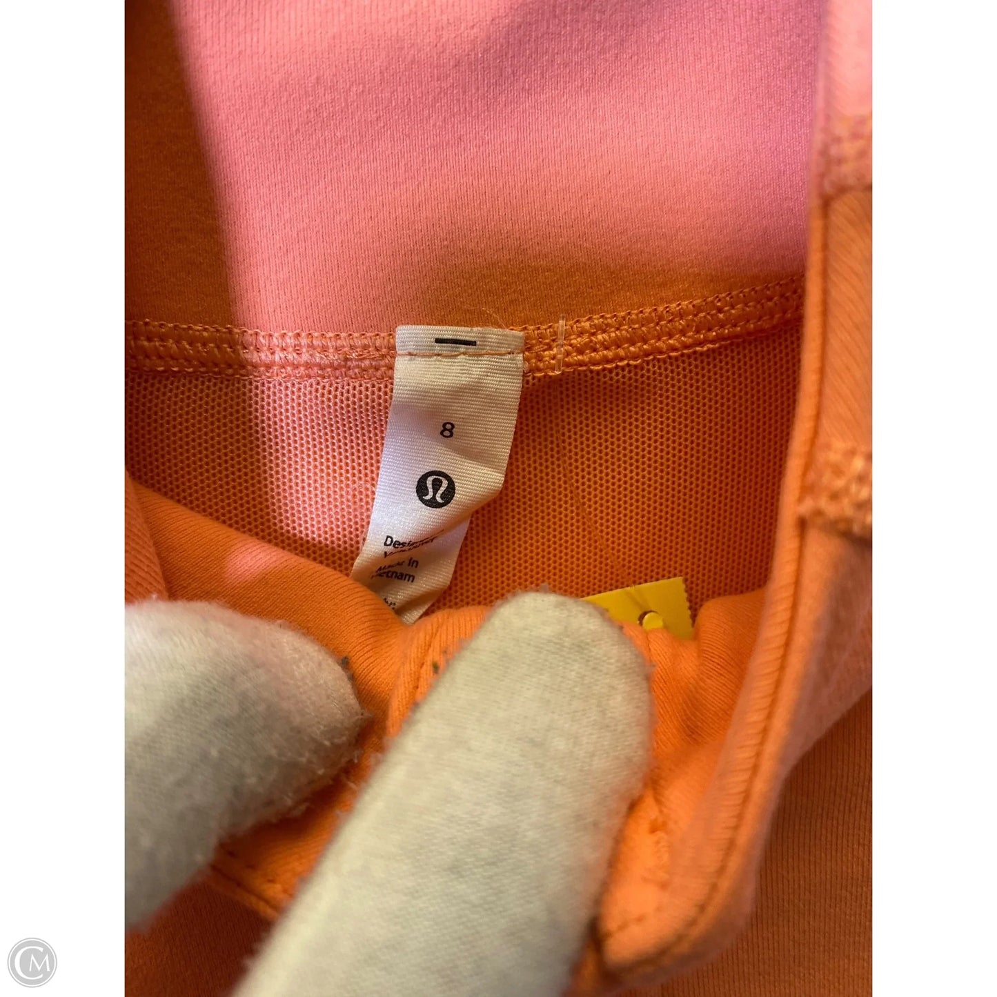 Athletic Jacket By Lululemon In Orange, Size: 8