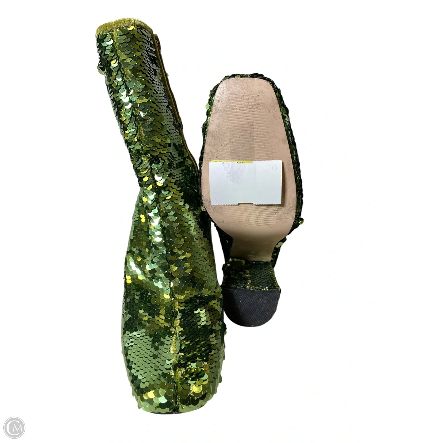 Boots Ankle Heels By Steve Madden In Green, Size: 6.5